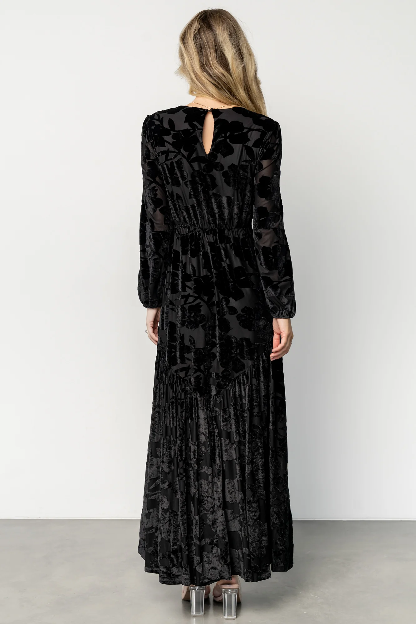 Vienna Velvet Maxi Dress | Black