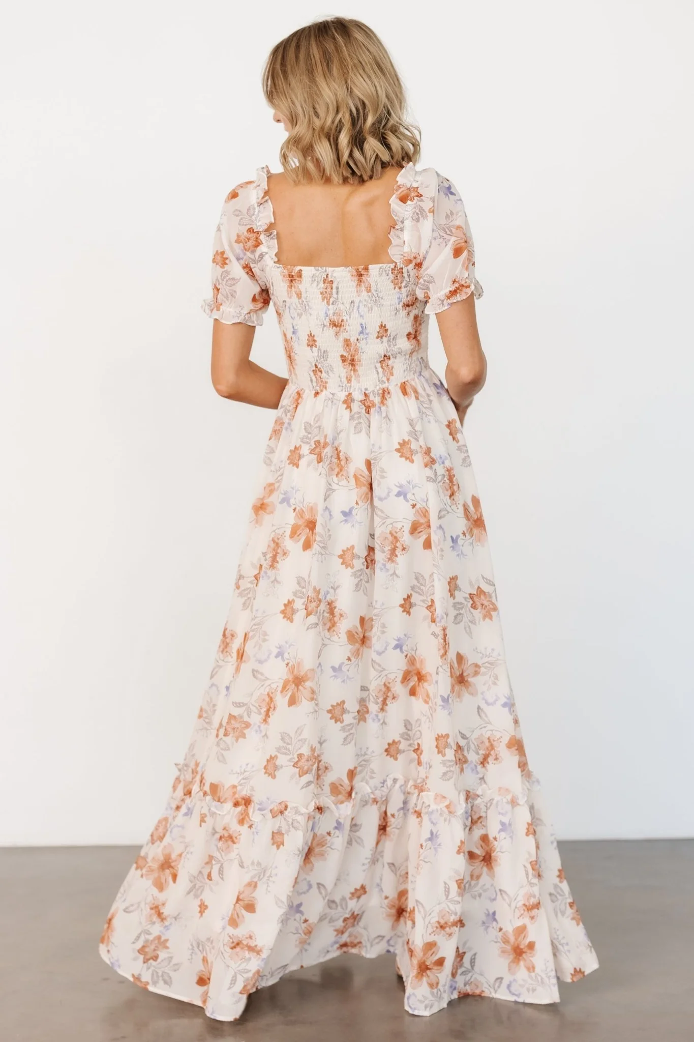 Aberdeen Sweetheart Maxi Dress | Cream Floral