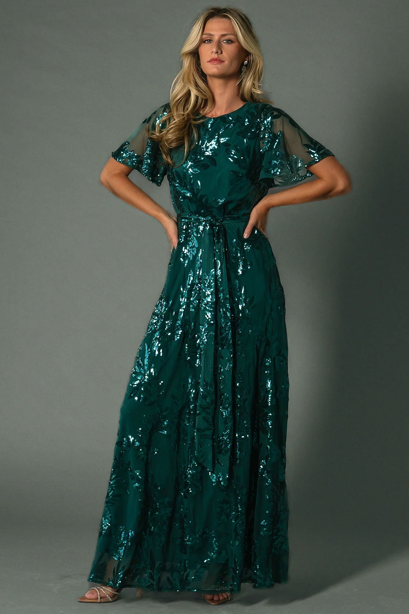 Muse Sequin Maxi Dress | Emerald