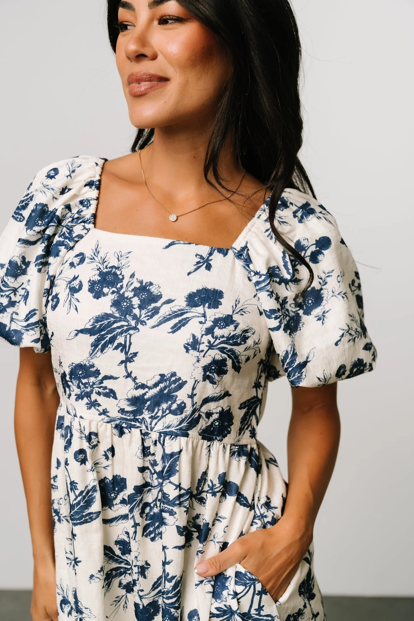 Graceland Maxi Dress | Cream + Navy Floral