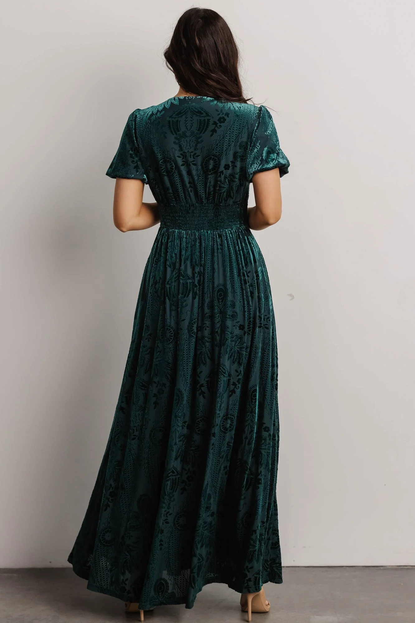 Leslie Velvet Maxi Dress | Emerald
