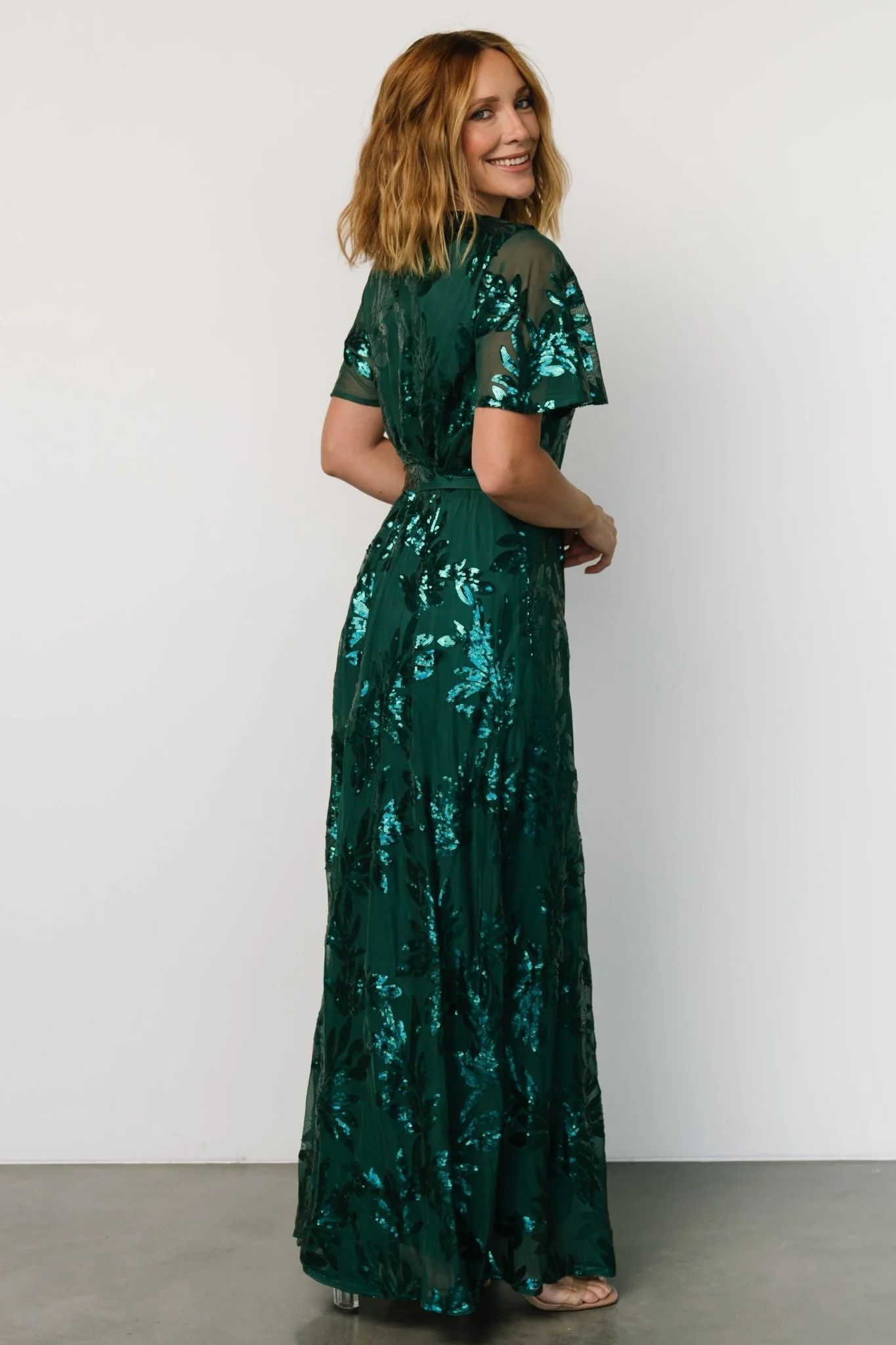 Muse Sequin Maxi Dress | Emerald