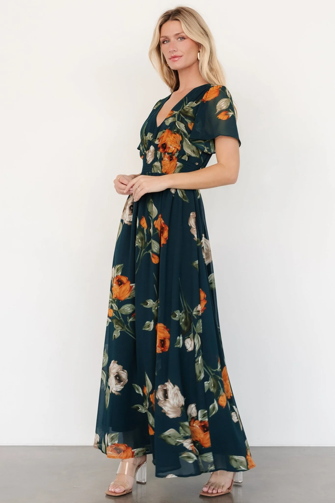 Birdie Maxi Dress | Deep Topaz Floral
