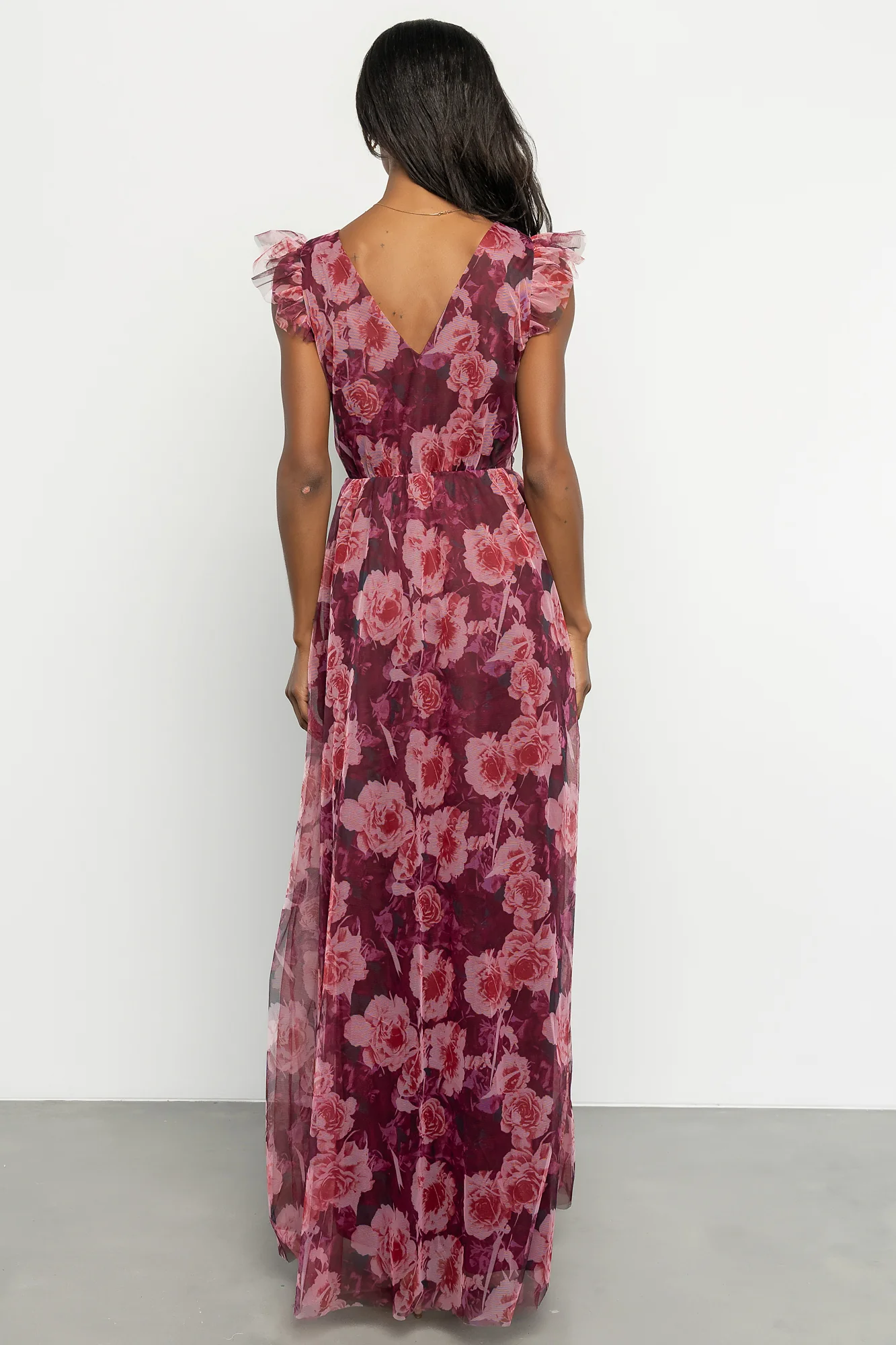 Adelyn Maxi Dress | Wine Floral