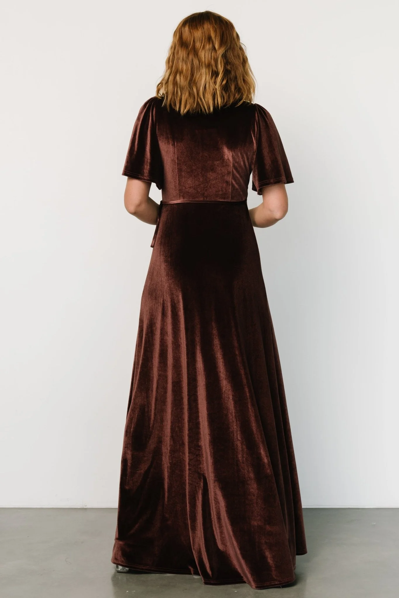 Katelyn Velvet Maxi Wrap Dress | Clove