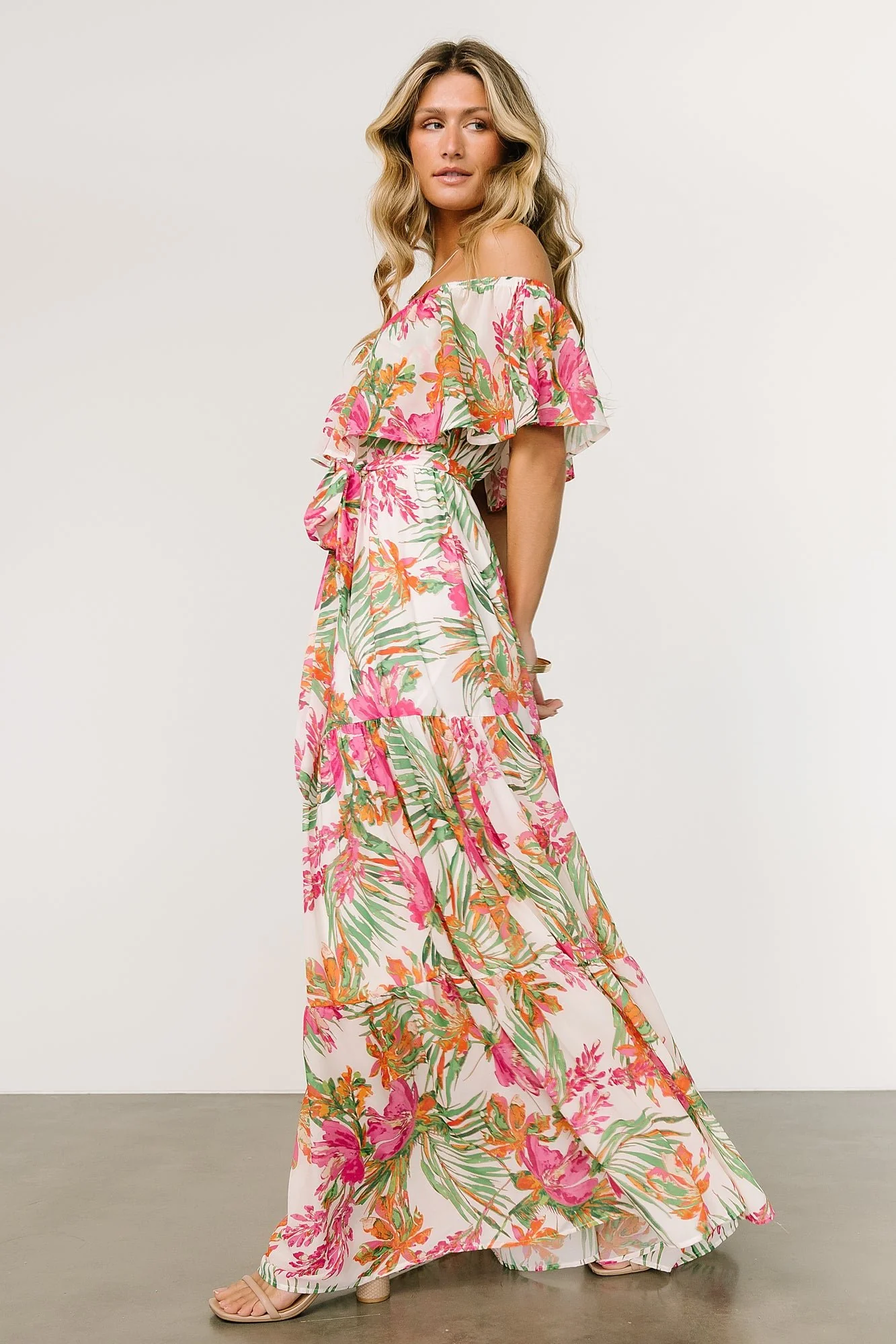 Lahaina Off Shoulder Maxi Dress | Multi