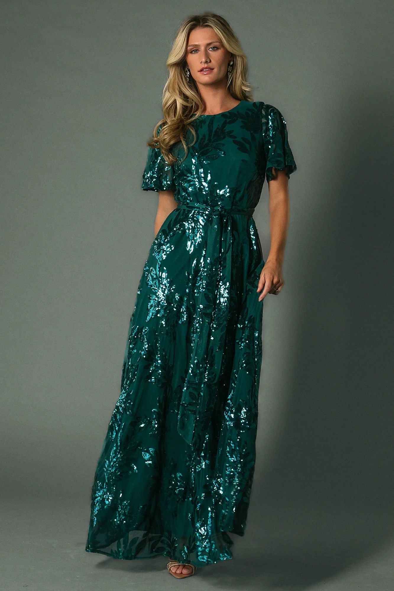 Muse Sequin Maxi Dress | Emerald