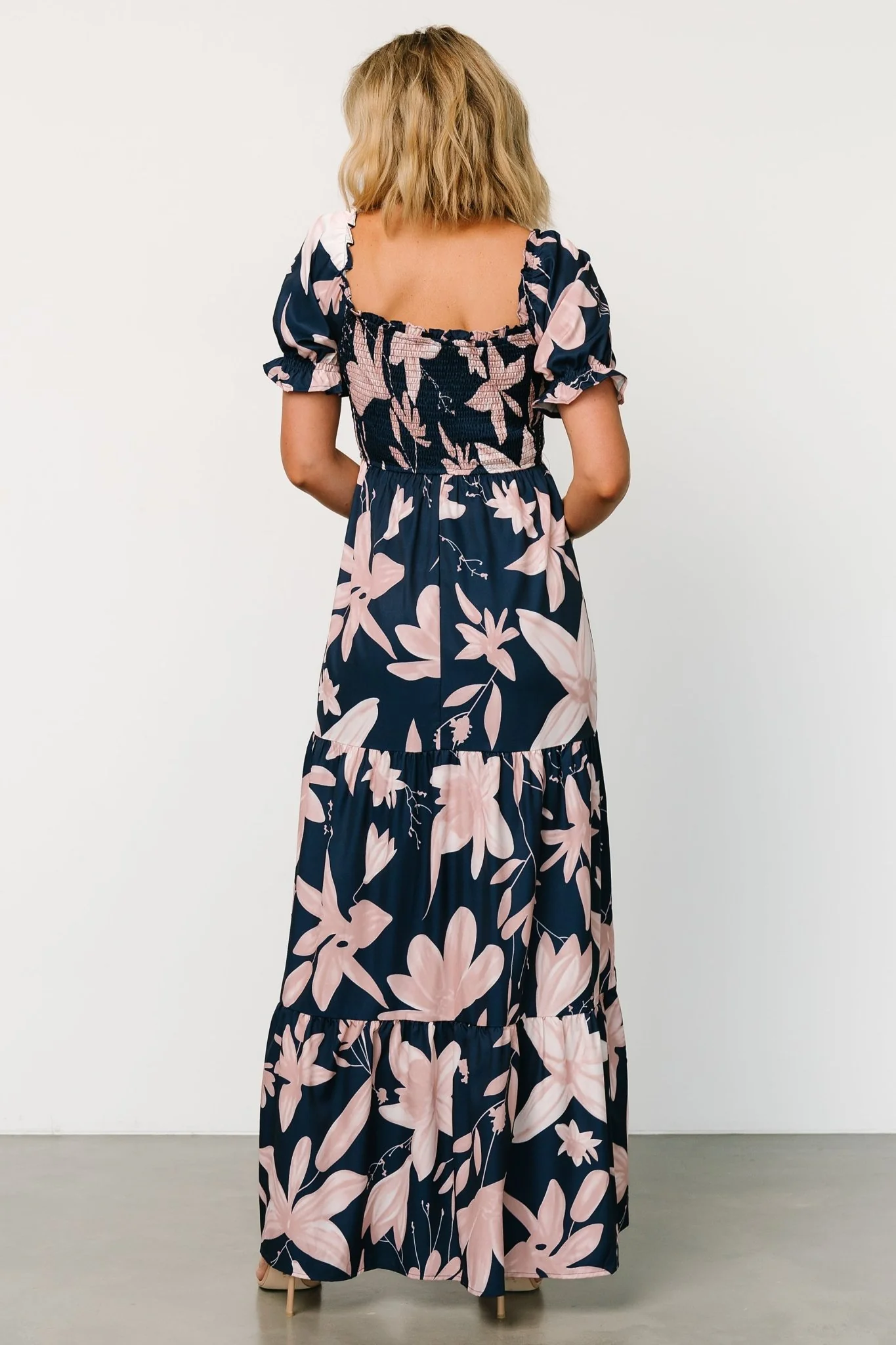 Hilaria Maxi Dress | Navy + Blush