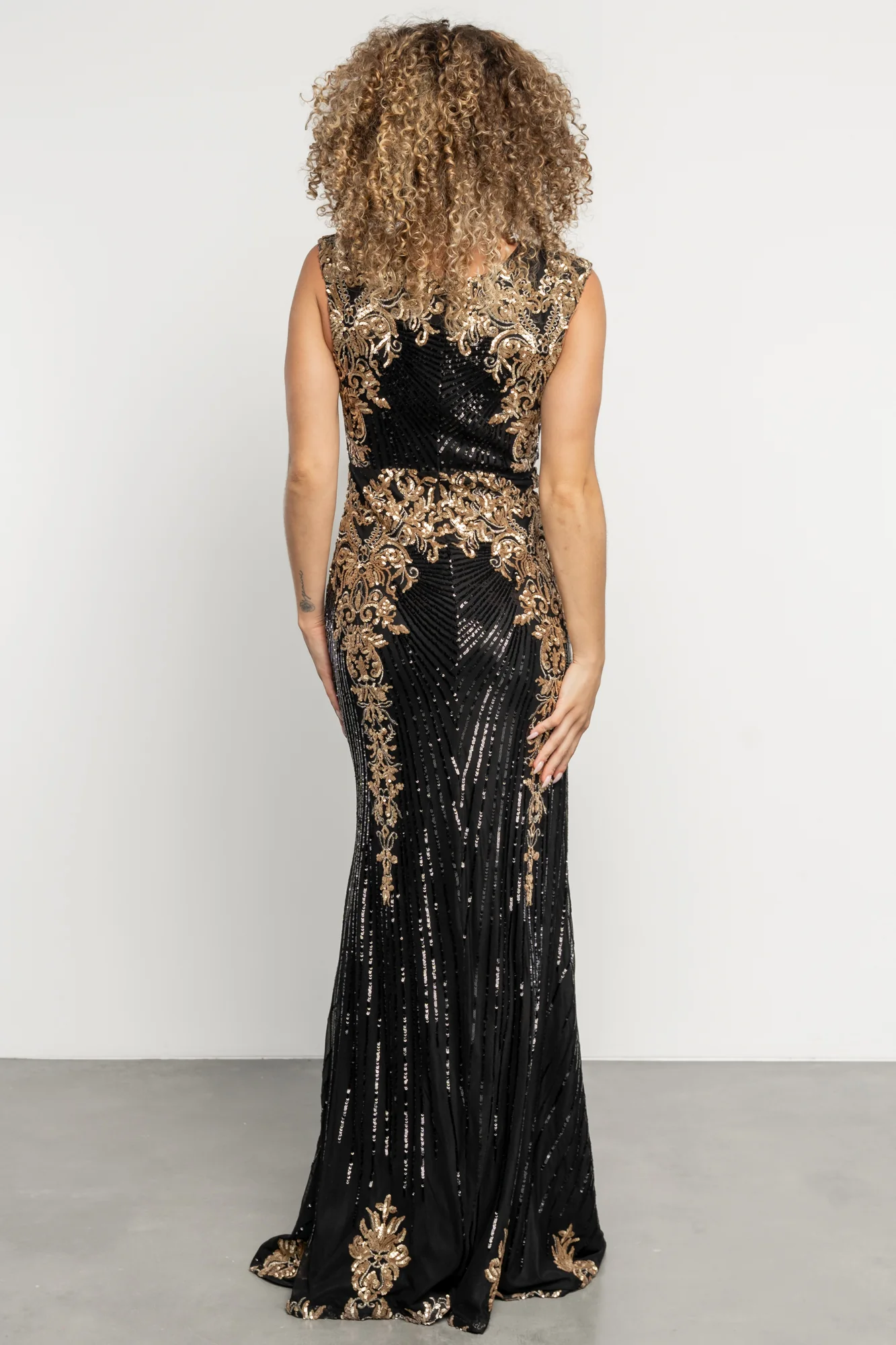 Azura Gown | Black + Gold