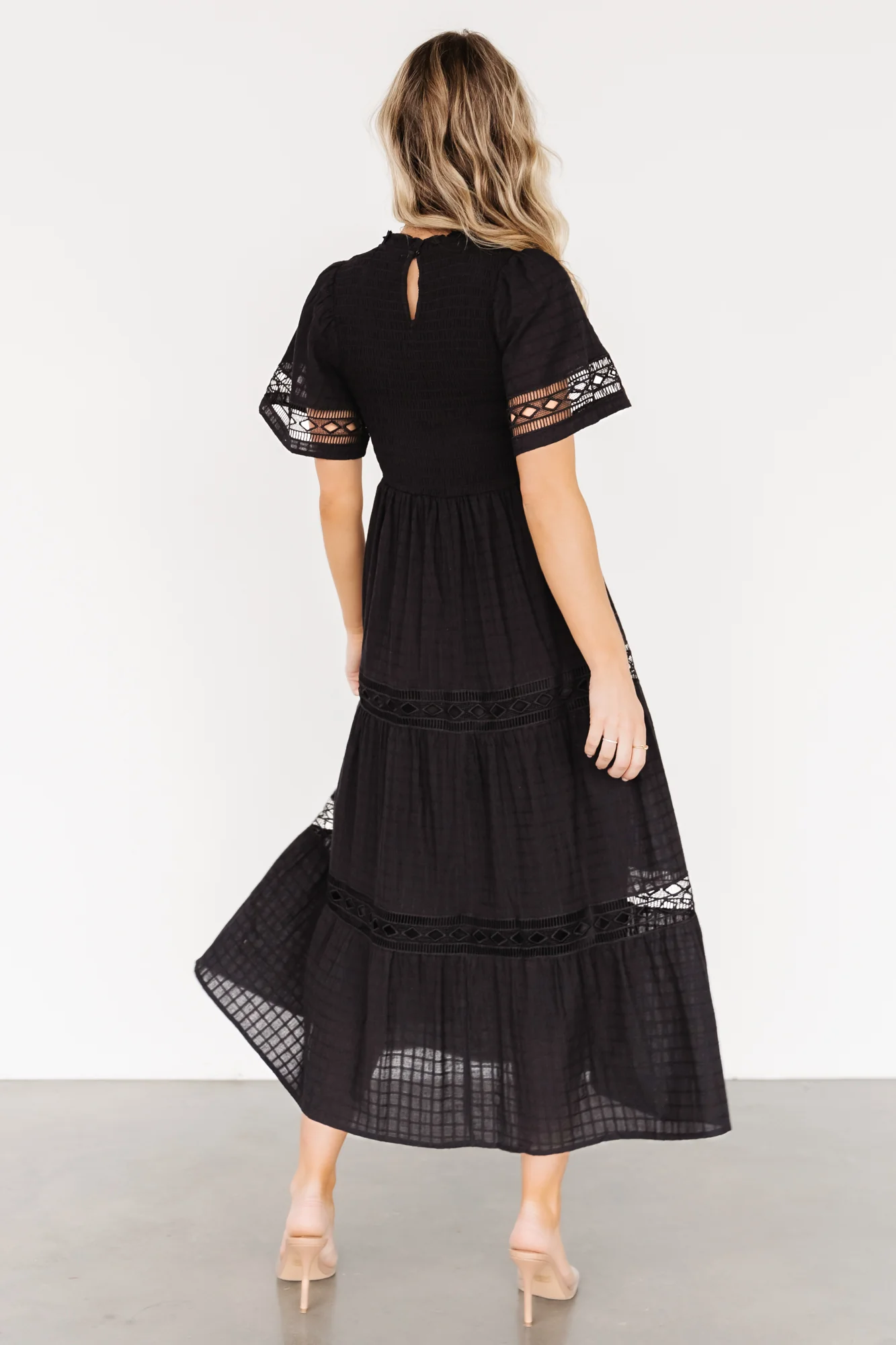 Loveland Geo Lace Maxi Dress | Black