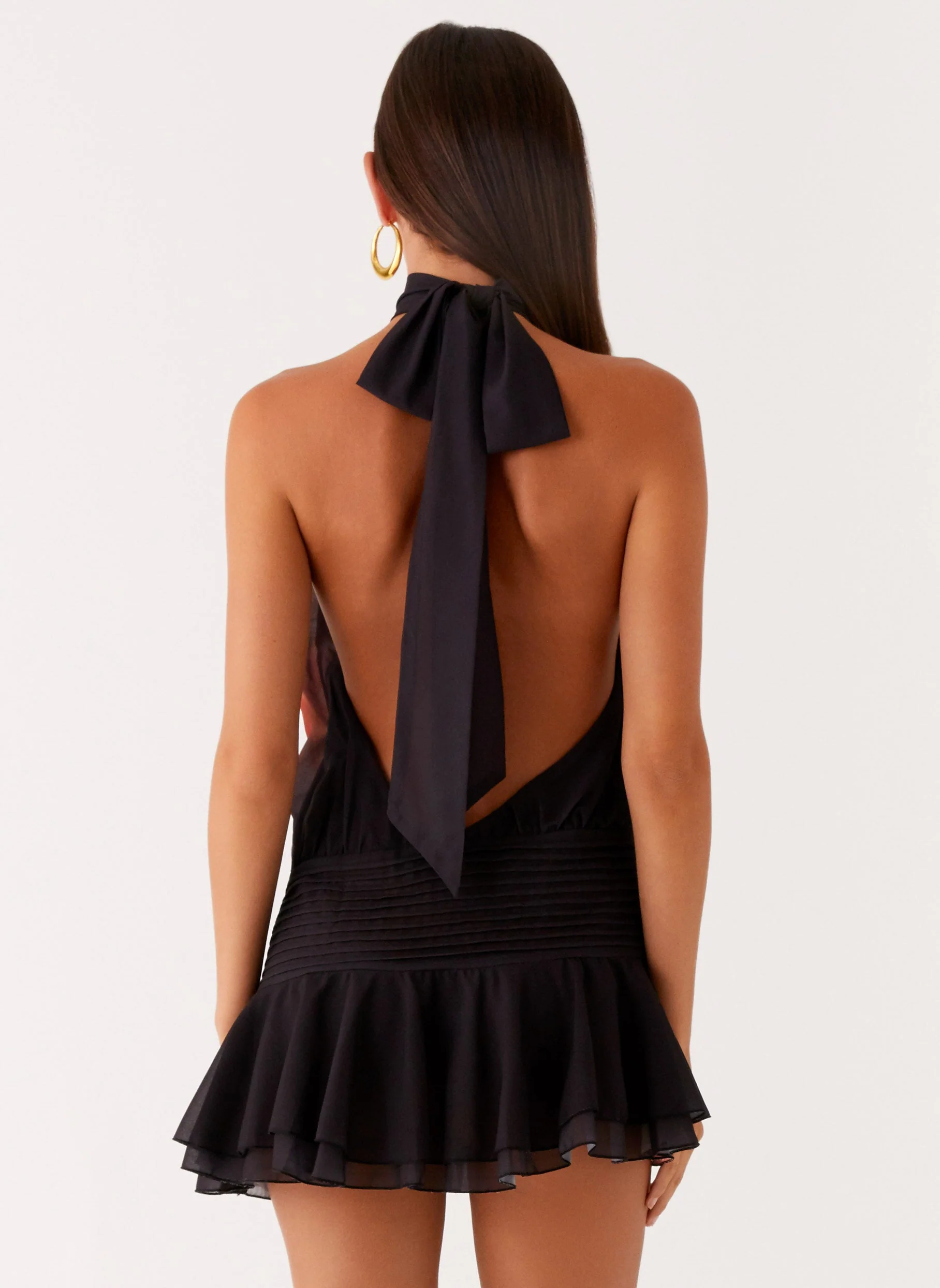 Willow Chiffon Mini Dress - Moody Floral