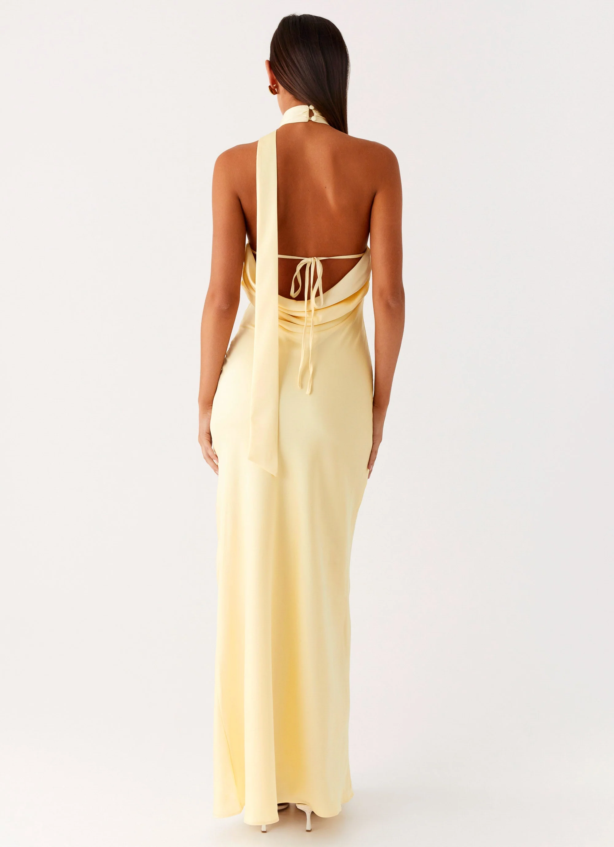 Keena Scarf Maxi Dress - Lemon