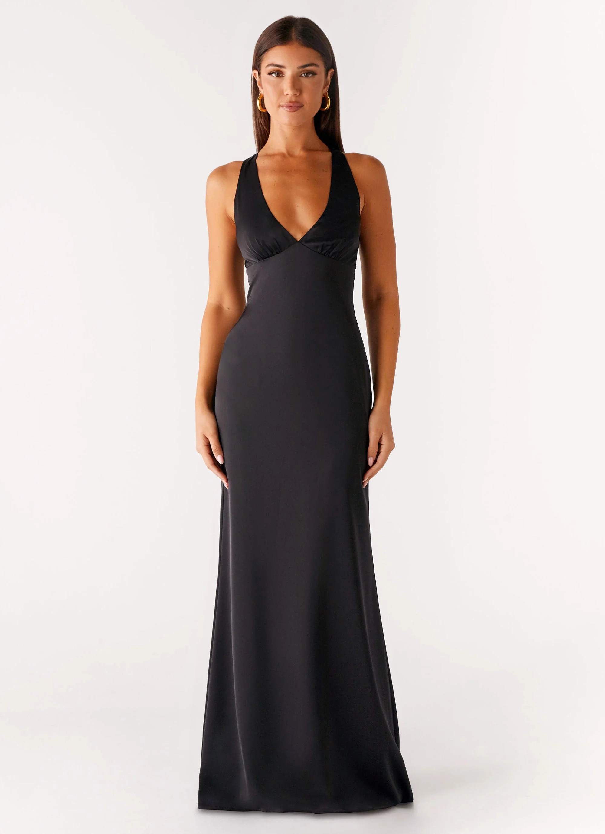Desi Halterneck Maxi Dress - Black