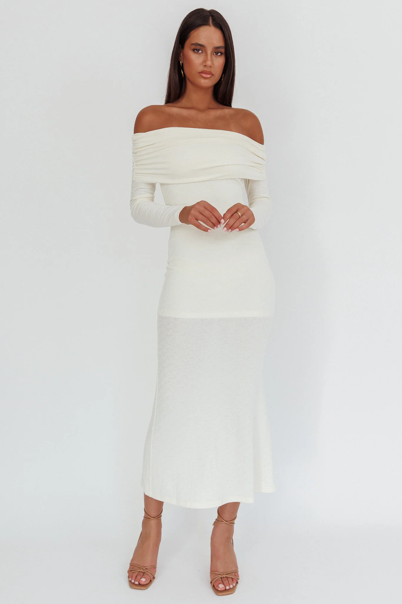 Juju Off-Shoulder Maxi Dress White