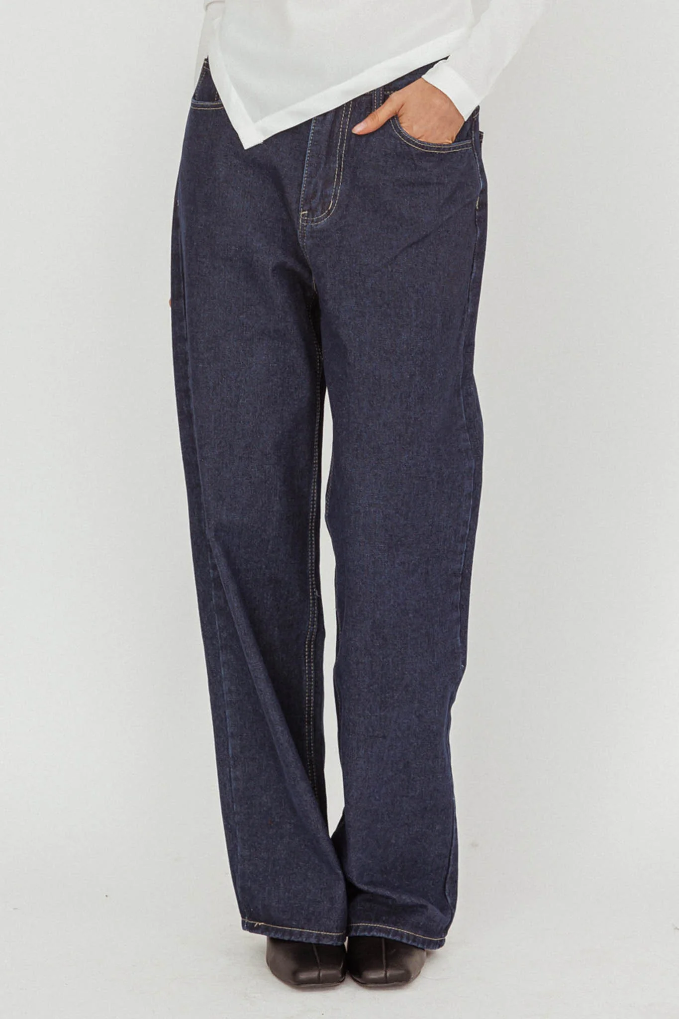 Belisse Straight Leg Pants Denim Blue