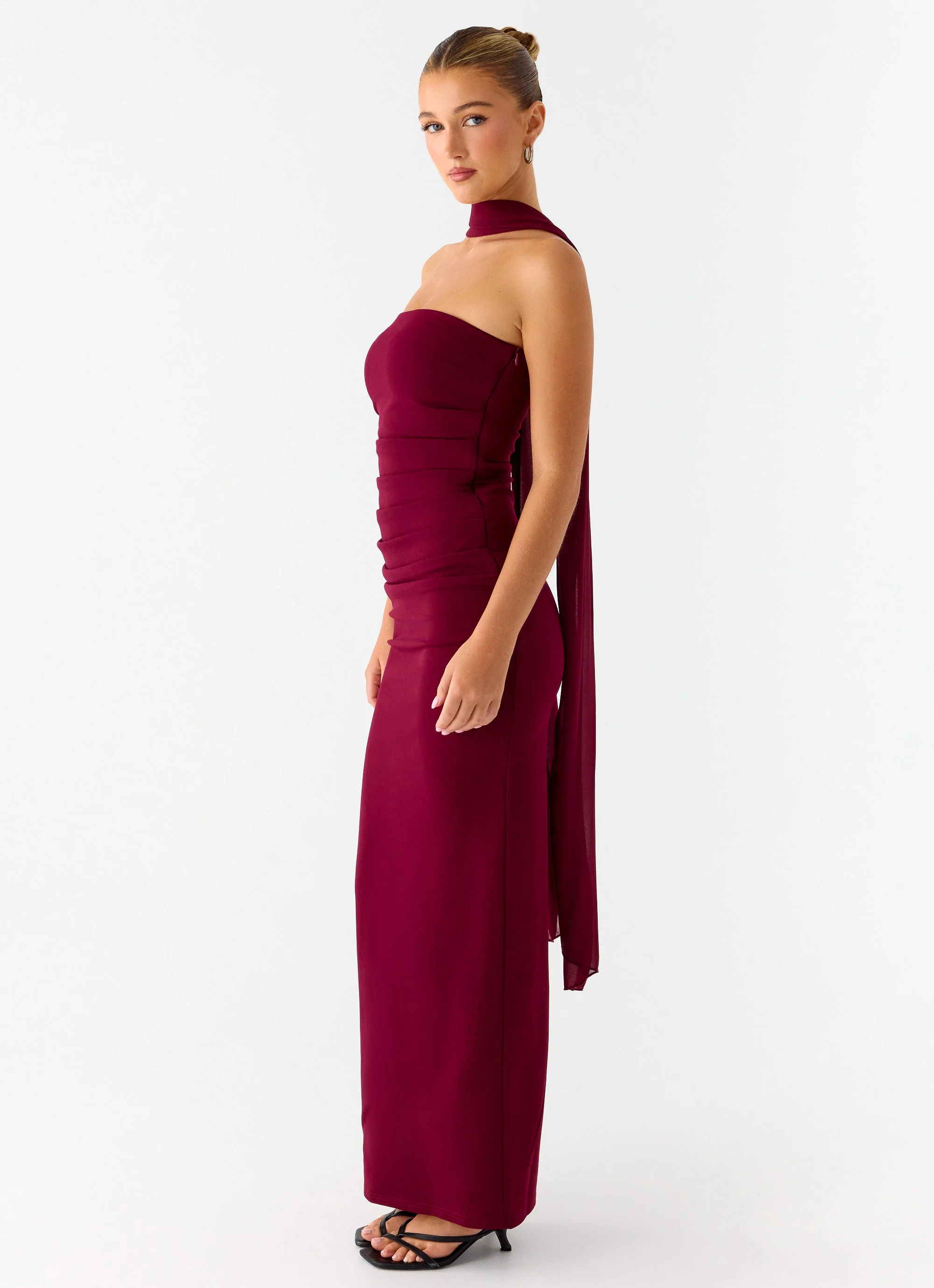 Libra Maxi Dress - Dark Cherry