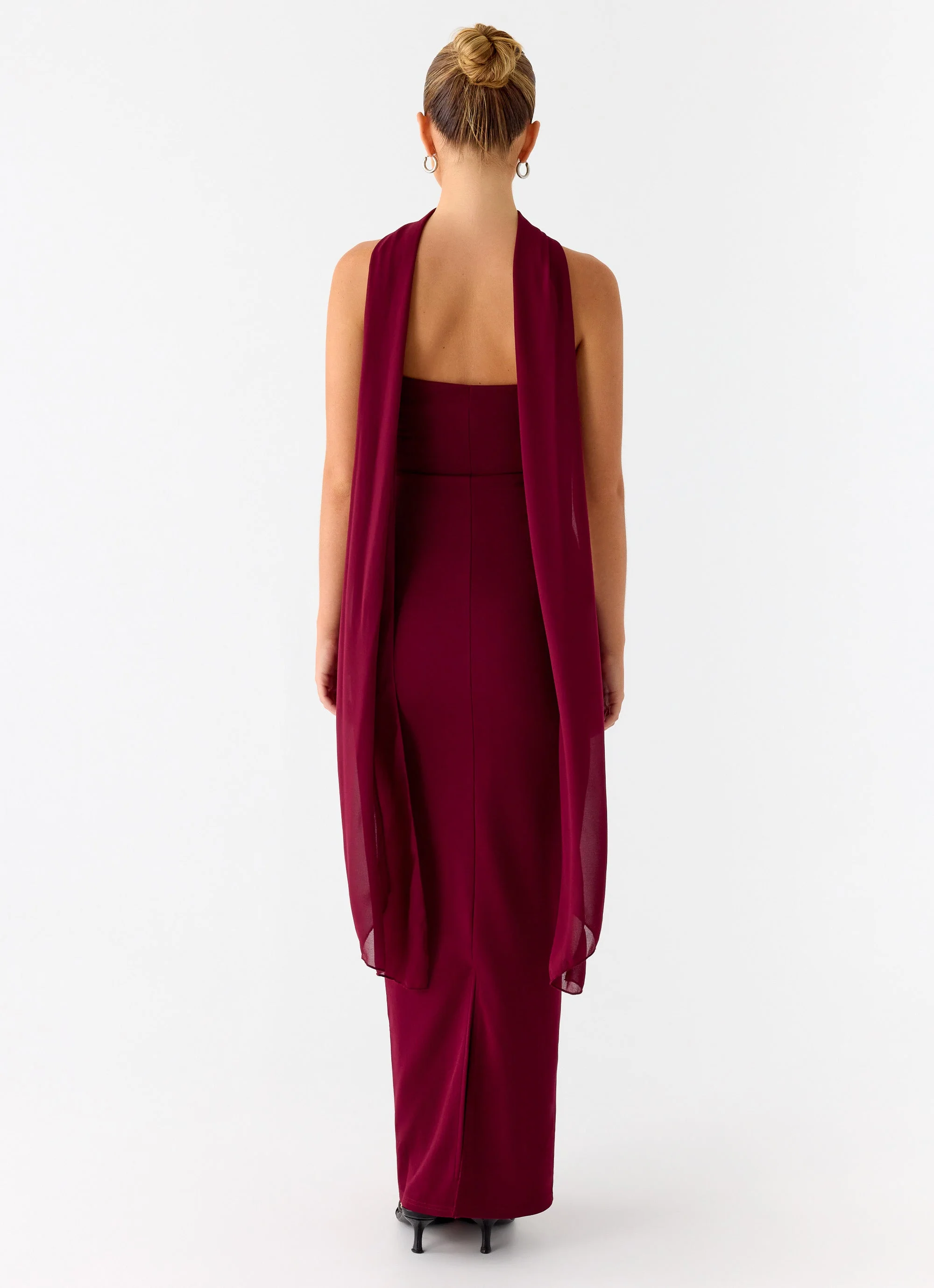 Libra Maxi Dress - Dark Cherry