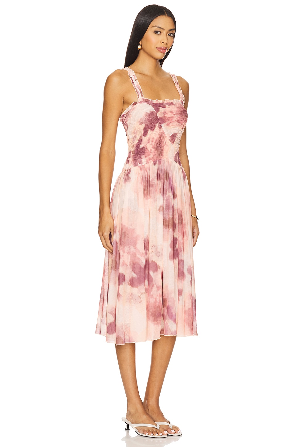 x REVOLVE Tessa Smocked Midi Dress