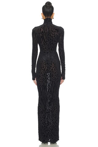 Animal Print Burnout Column Dress