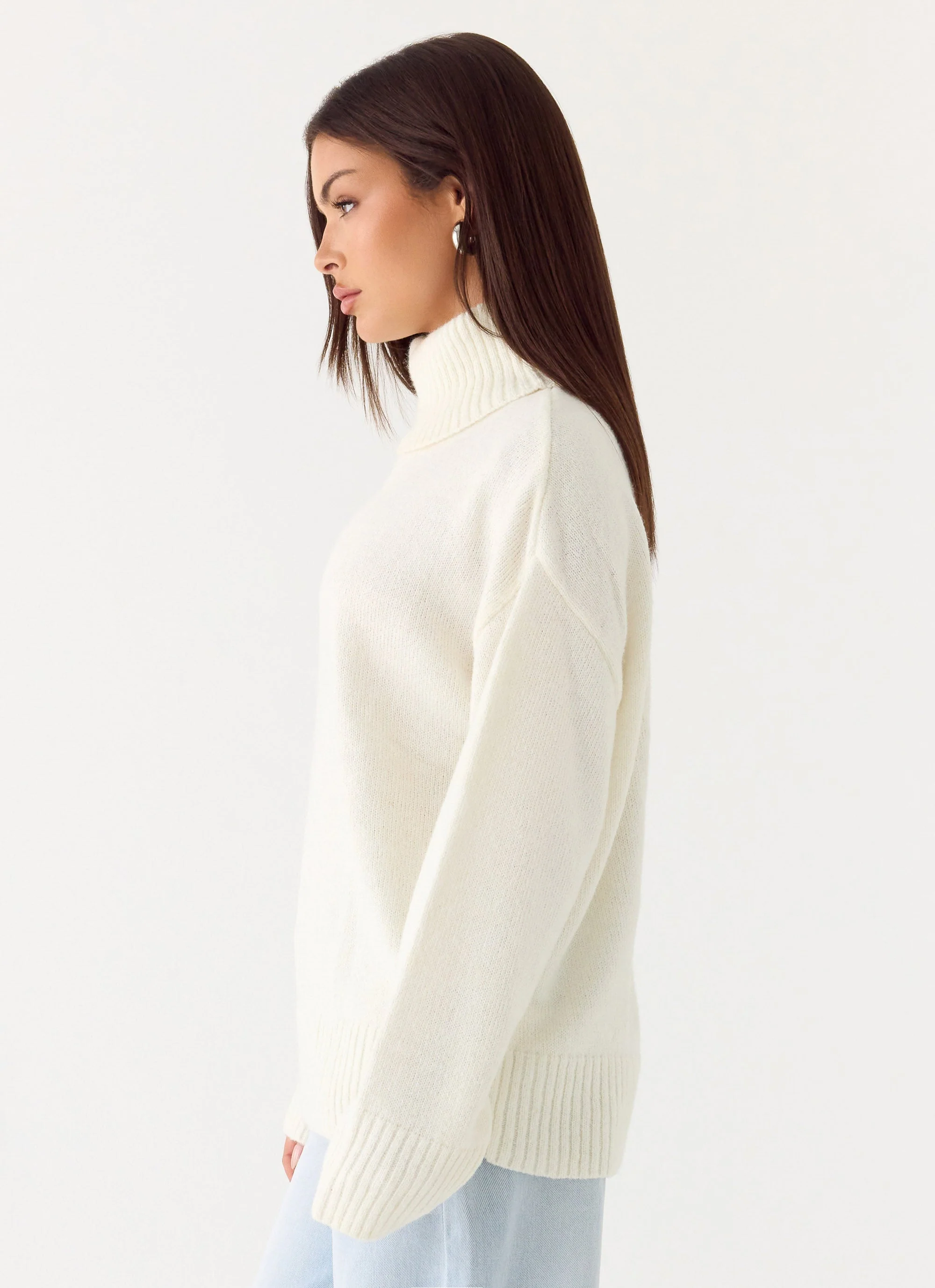 Gabrielle Knit Sweater - Ivory Cream