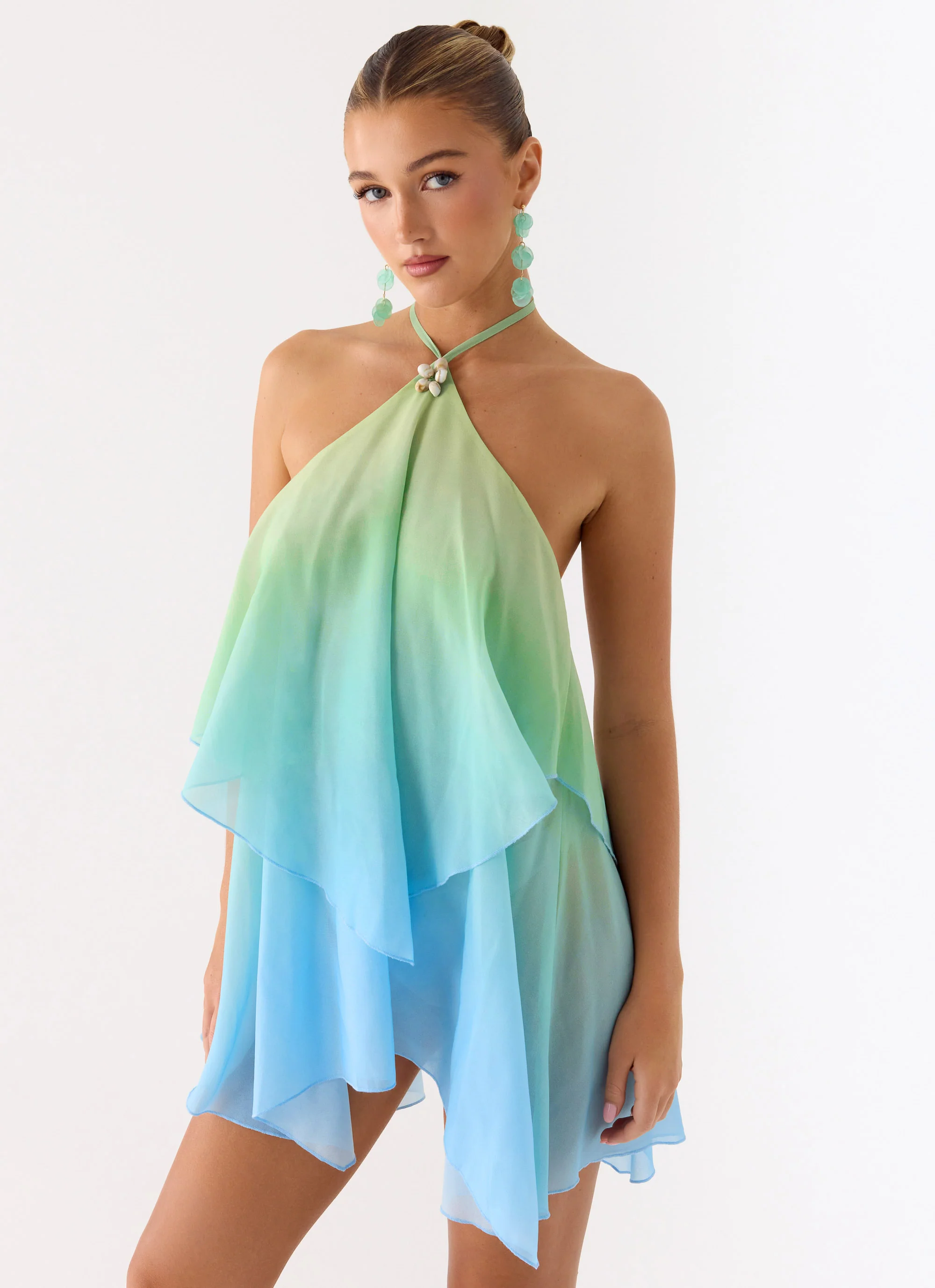 Twin Flame Mini Dress - Sea Ombre