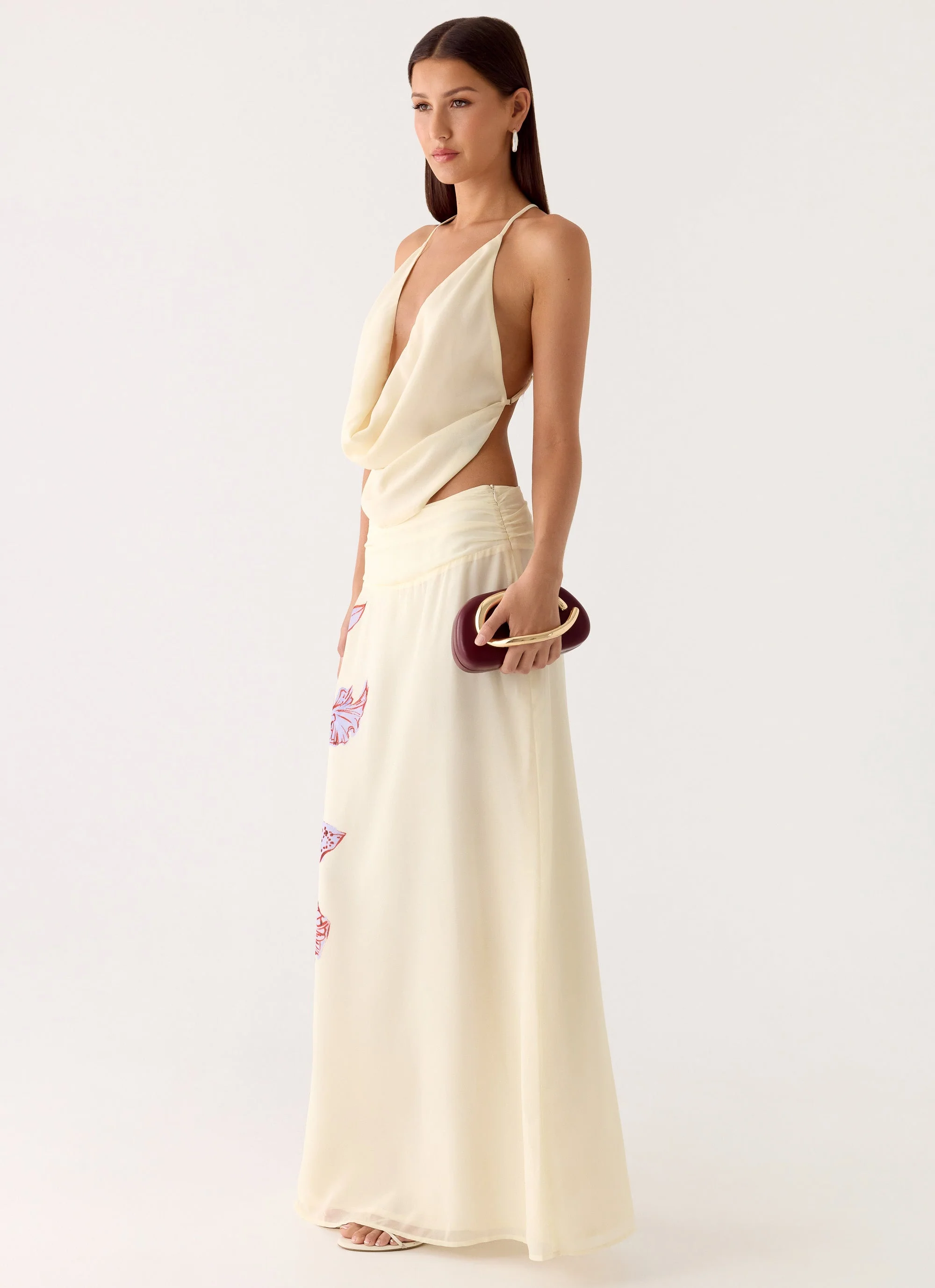 Avenna Clutch Bag - Maroon