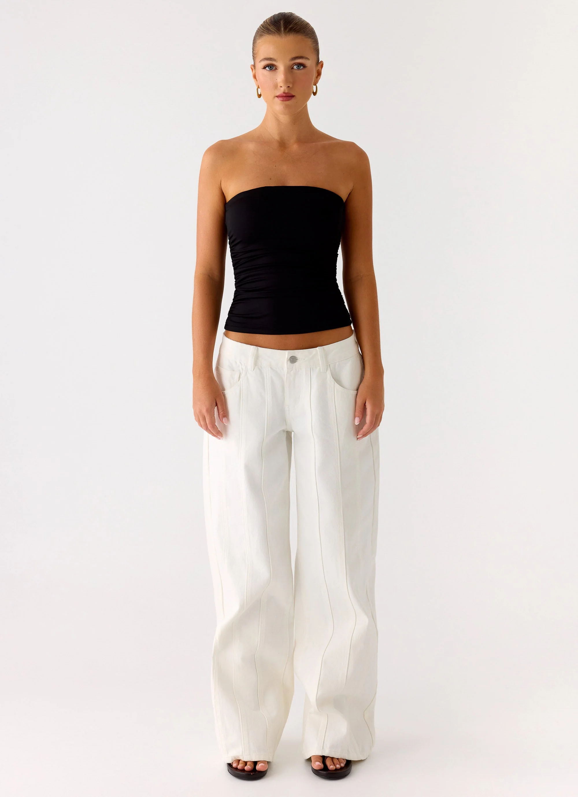 Adrienna Strapless Top - Black