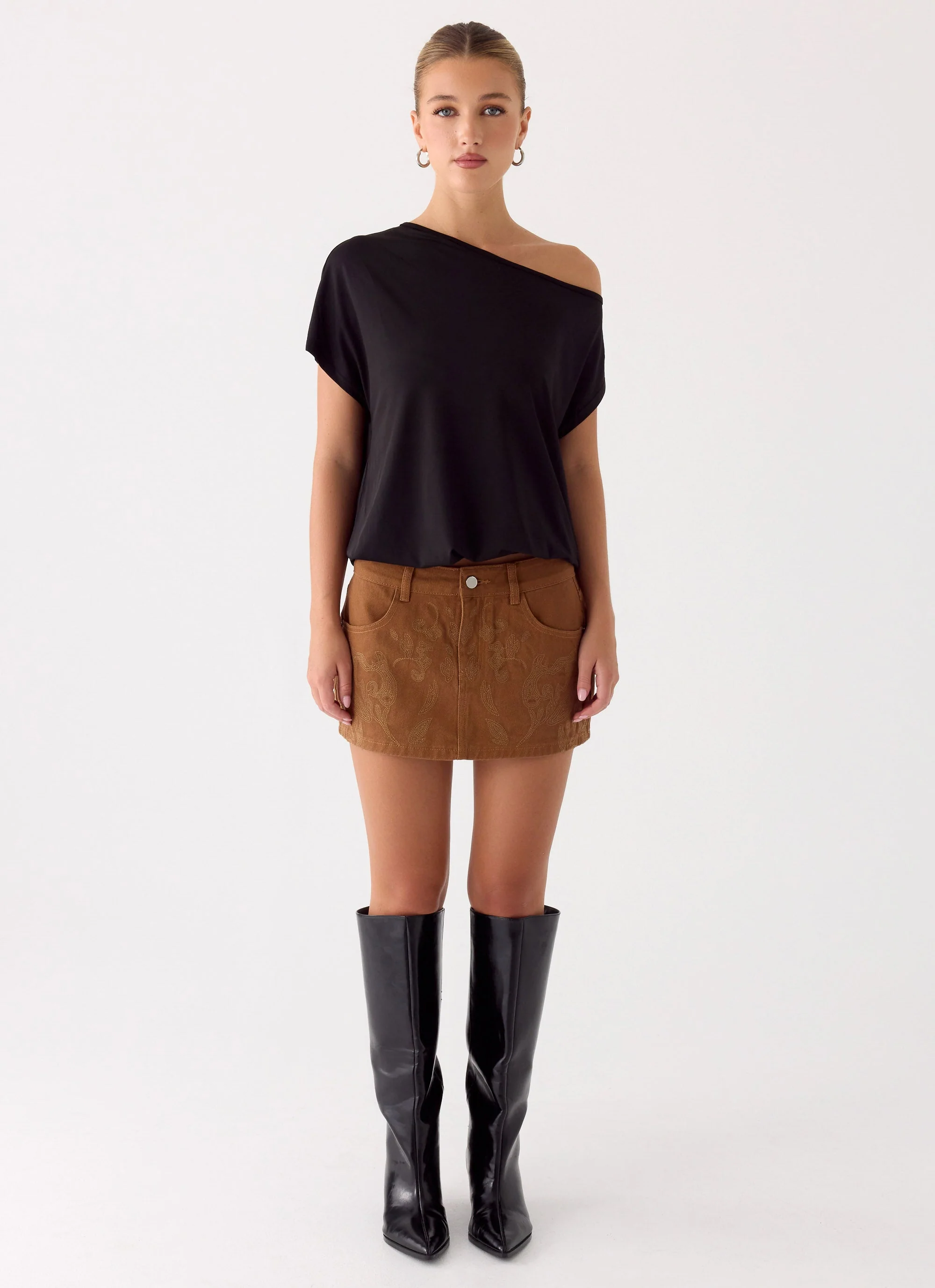 Maeve Mini Skirt - Tan