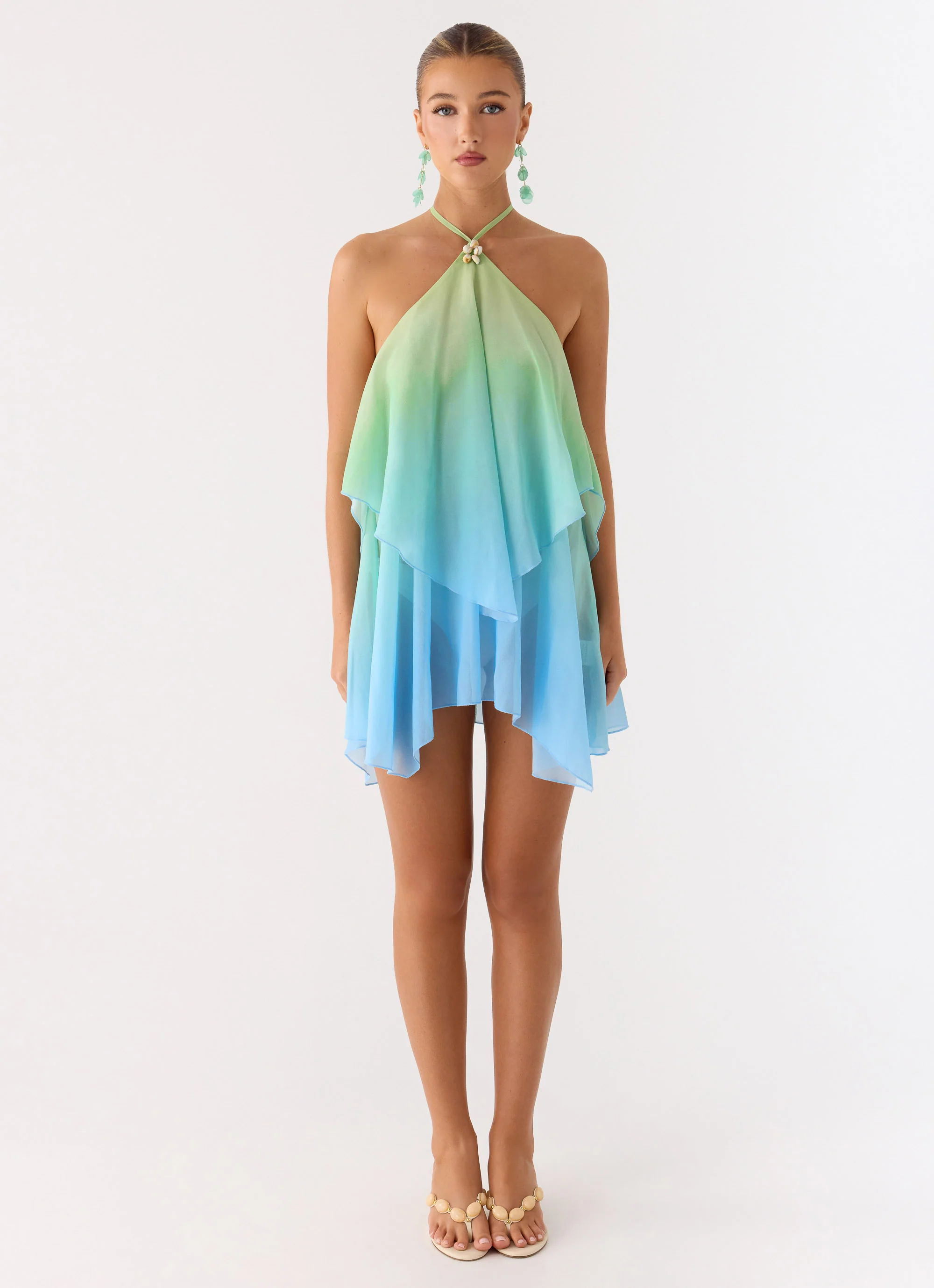 Twin Flame Mini Dress - Sea Ombre