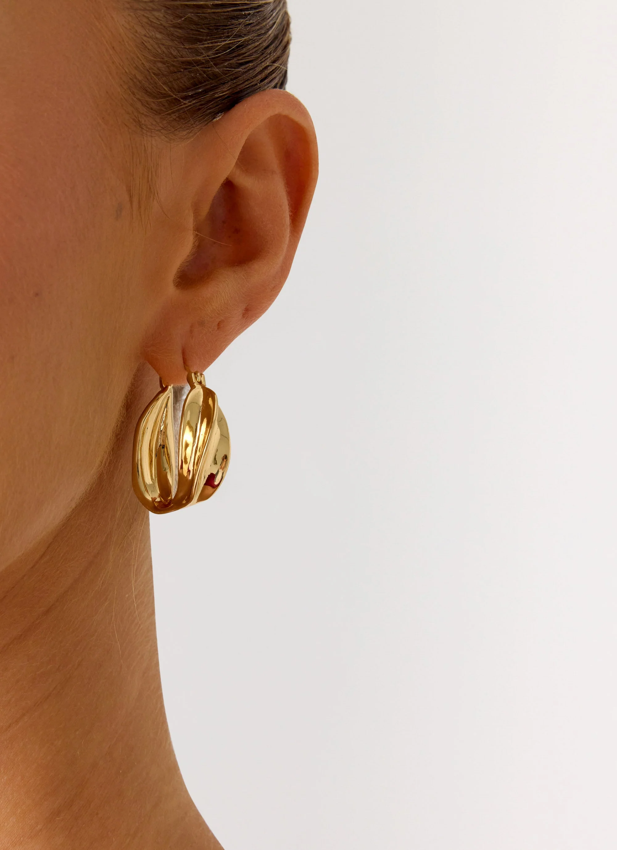 Chrome Crush Earrings - Gold