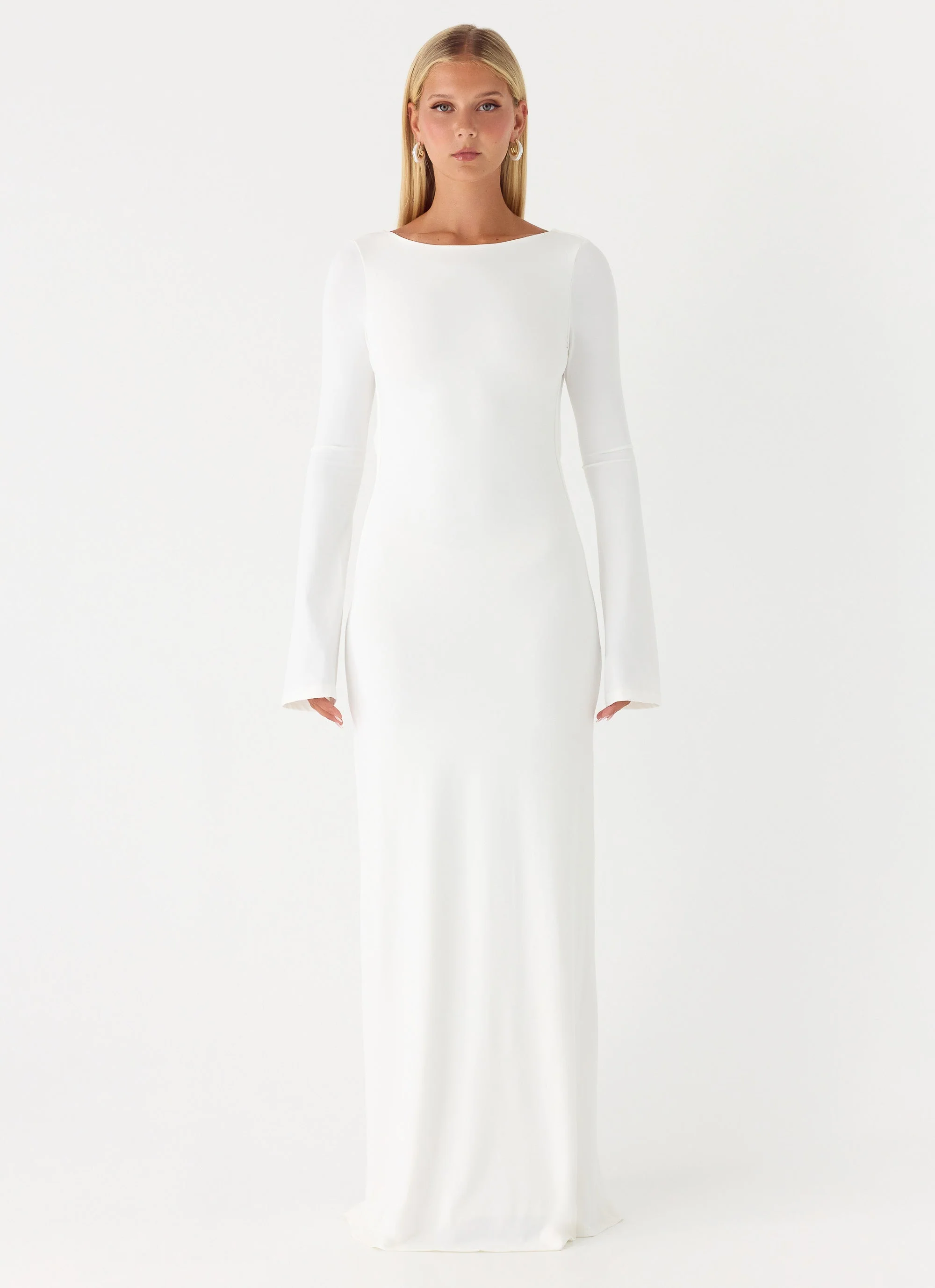 Elmont Long Sleeve Maxi Dress - White