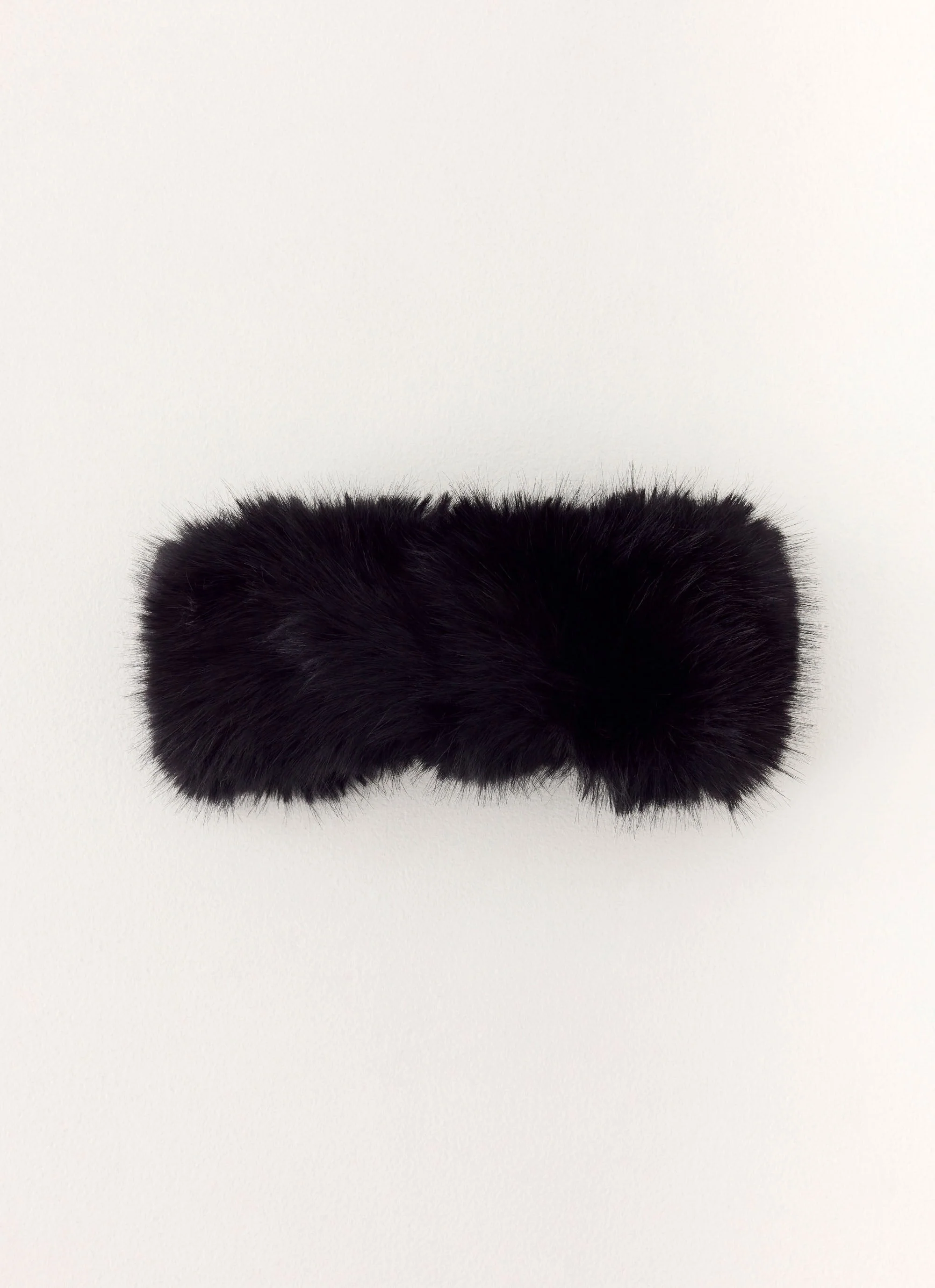 North Pole Faux Fur Headband - Black