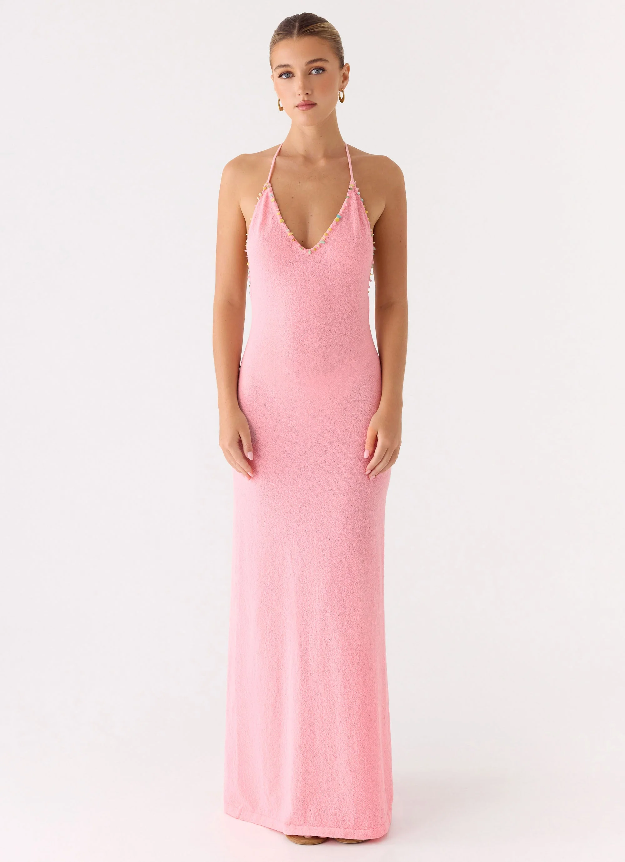 Jianna Knit Maxi Dress - Pink