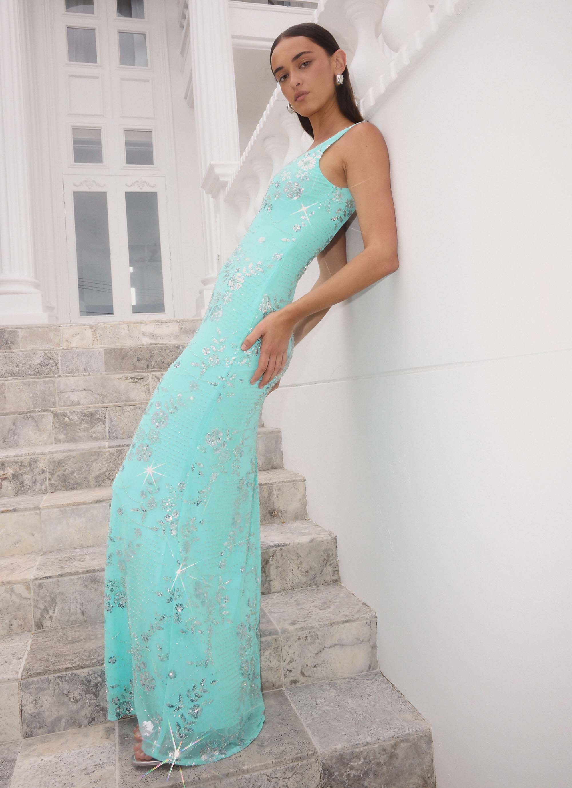 Silvana Maxi Dress - Aqua
