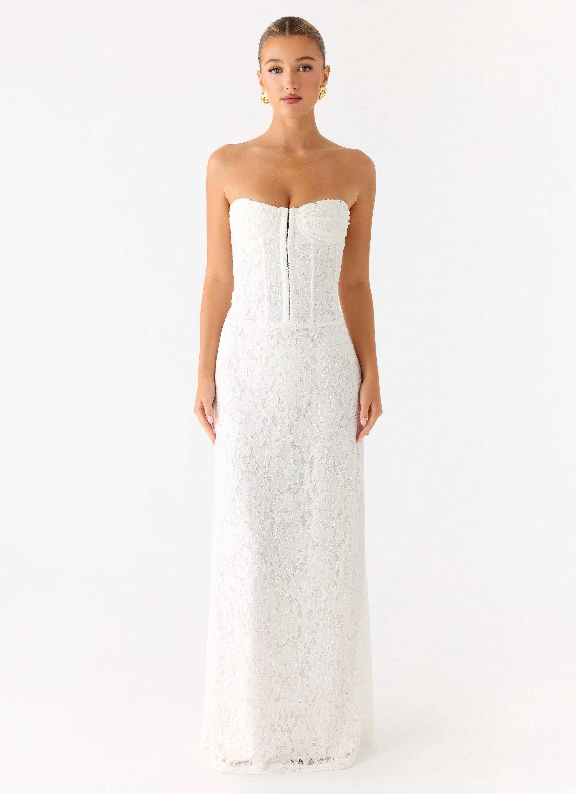 Already Know Lace Maxi Dress - White