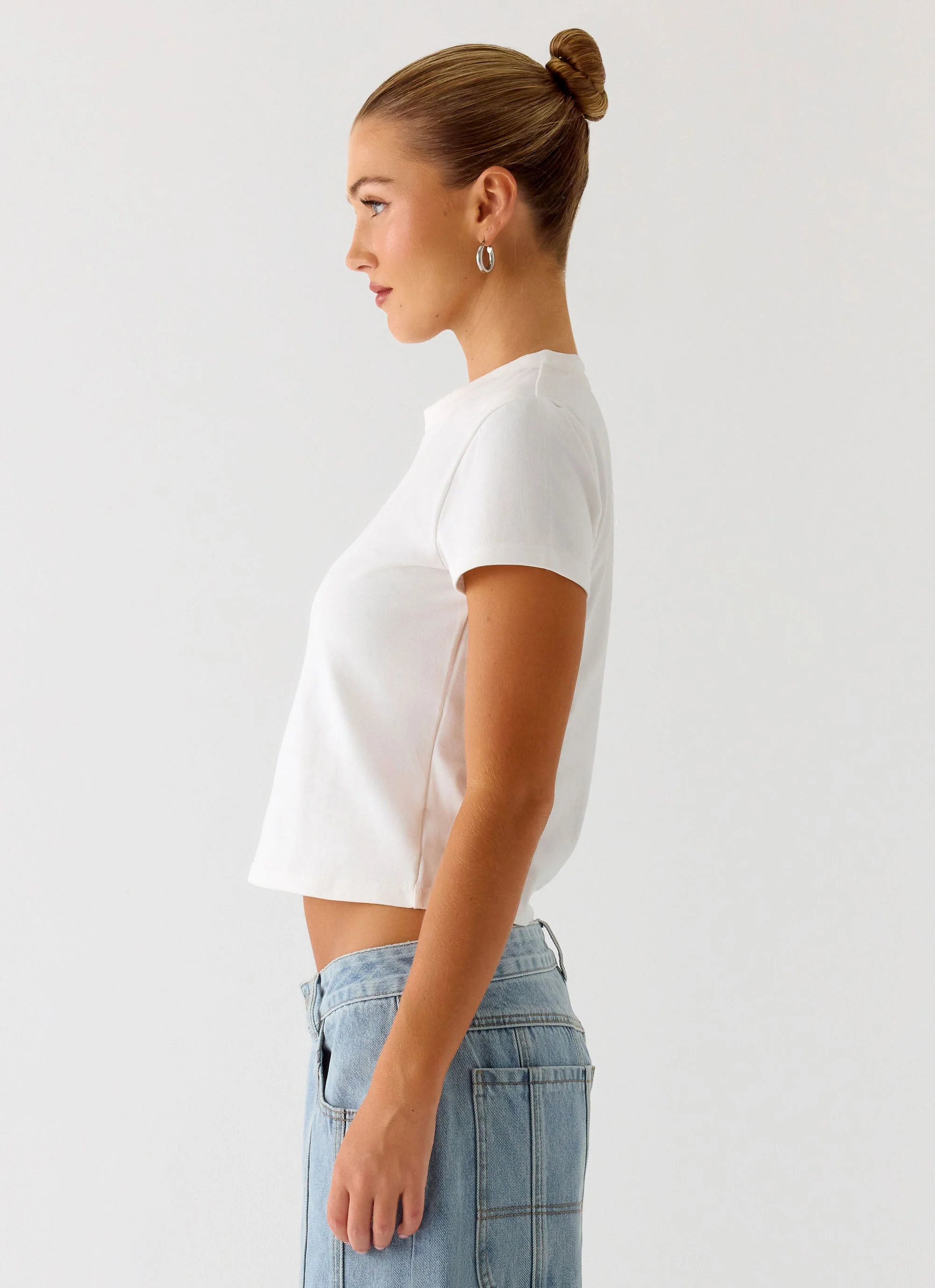 Lamont Baby Tee - White