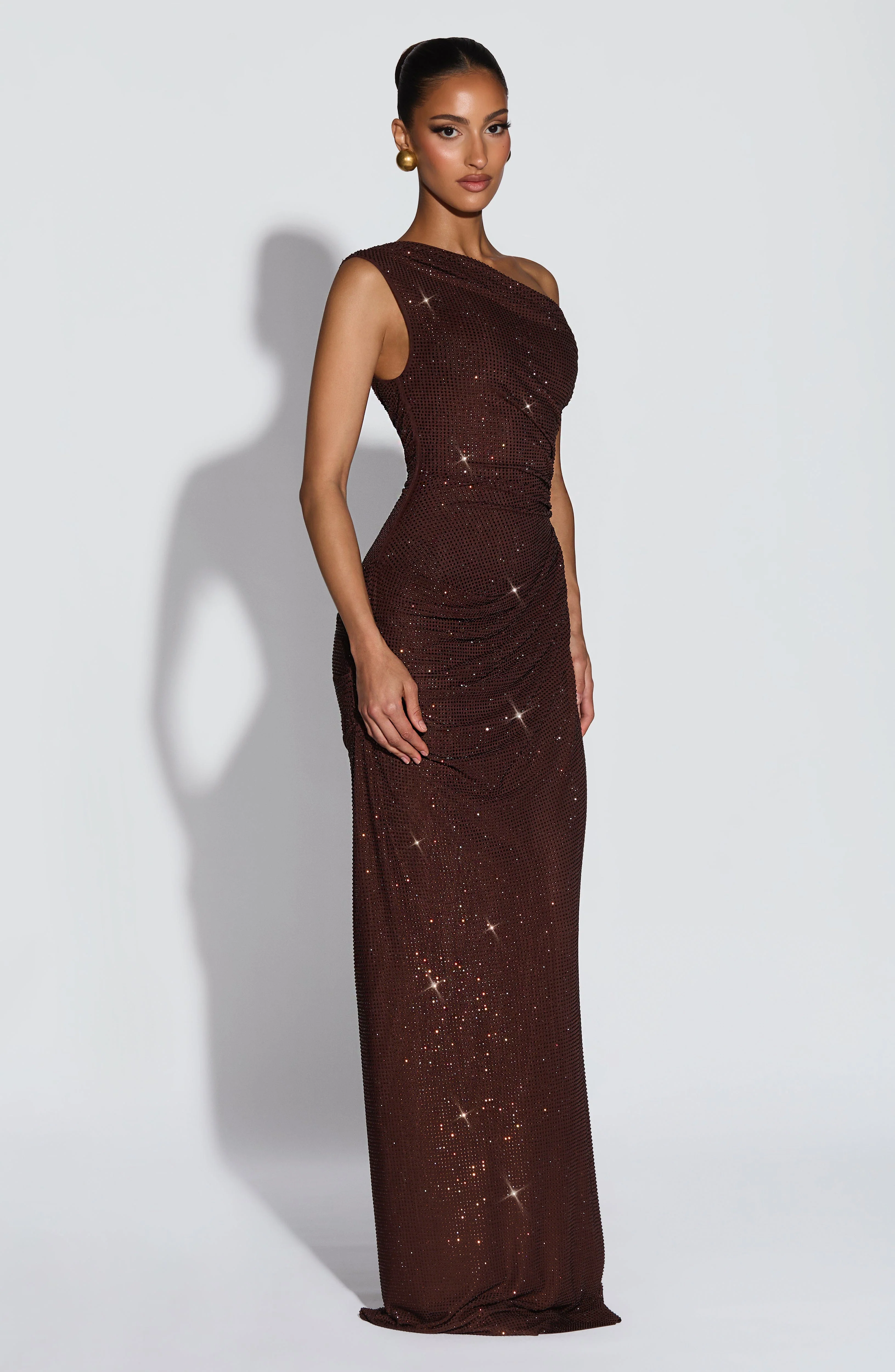Ottilie Maxi Dress - Plum Brown