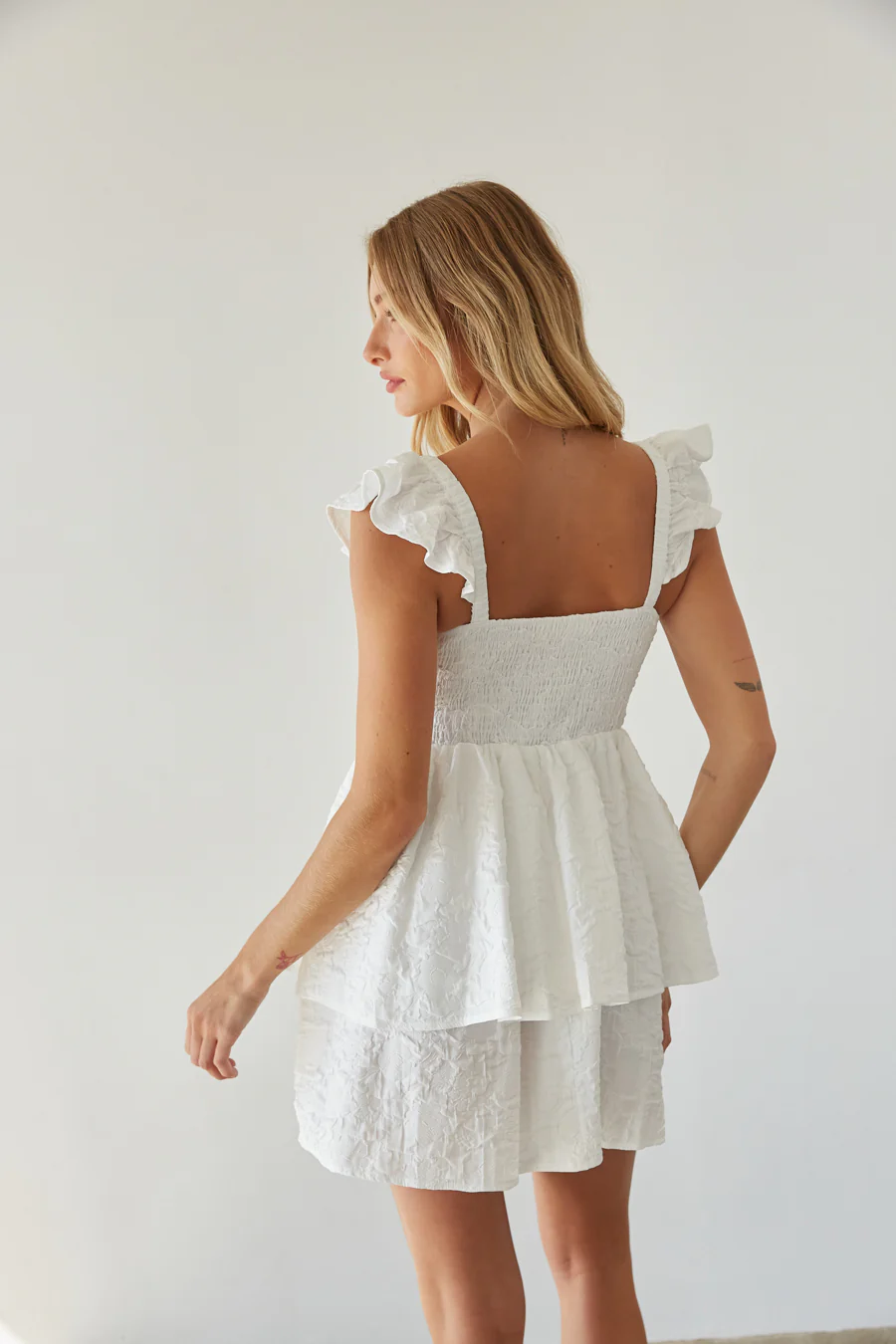 Ashlyn Sweetheart Ruffle Mini Dress