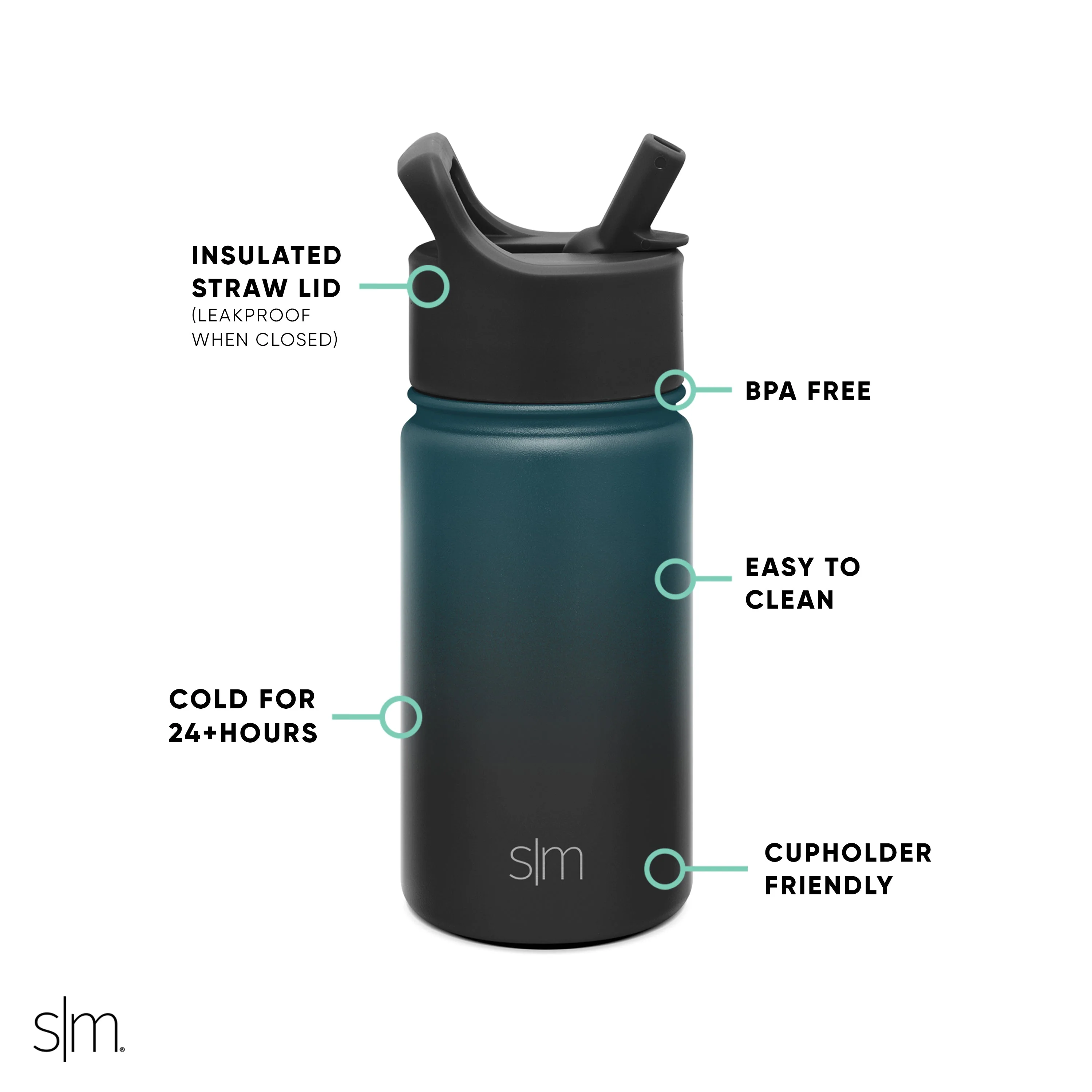Summit Water Bottle with Straw Lid