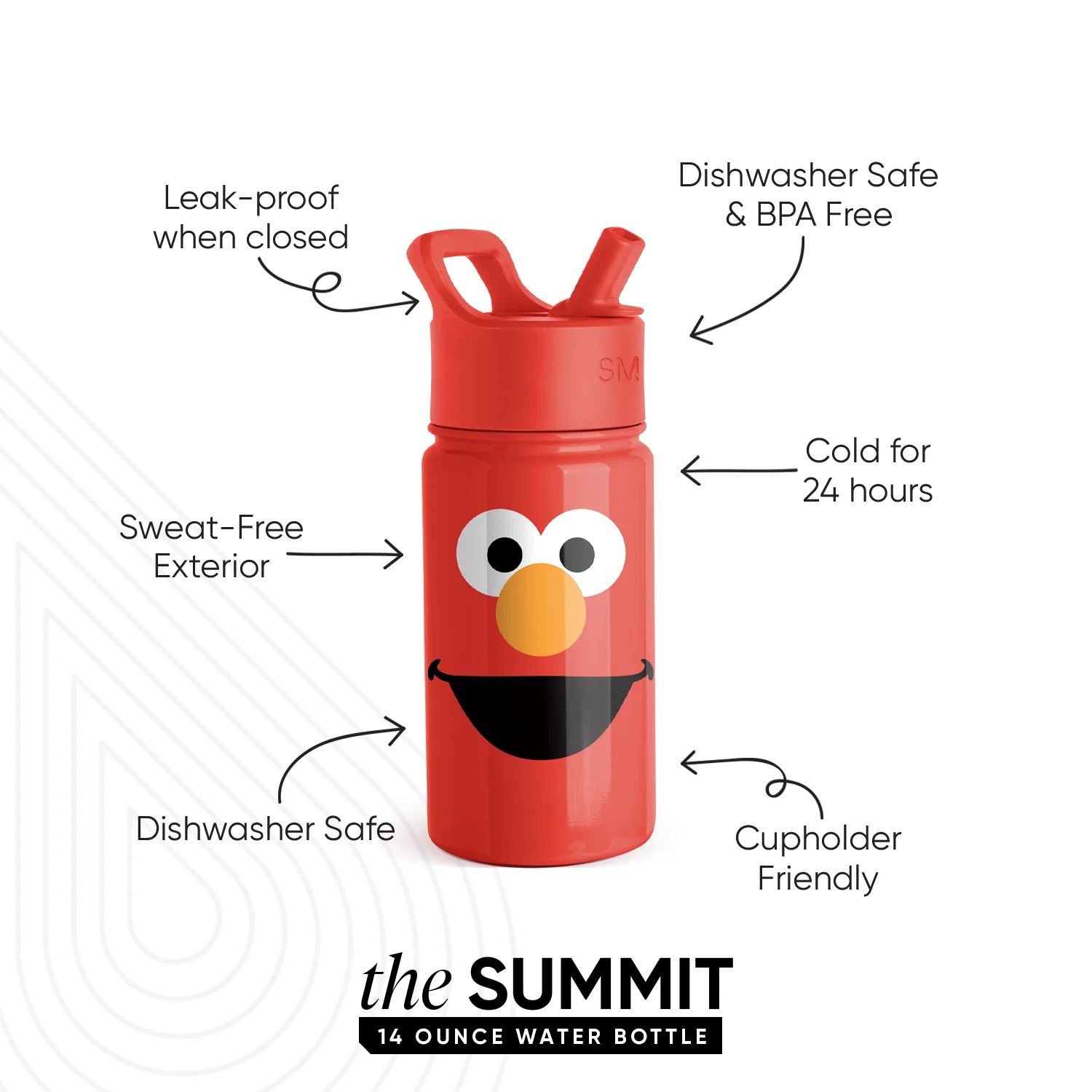 Summit Kids Water Bottle with Straw Lid