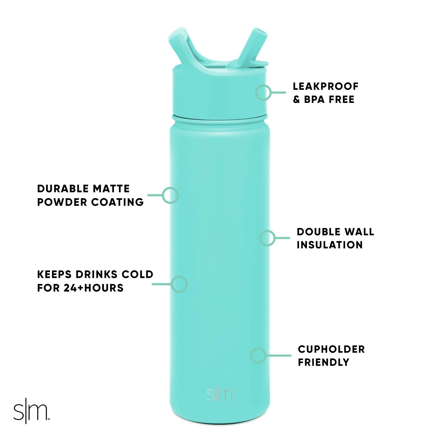 Summit Water Bottle with Straw Lid