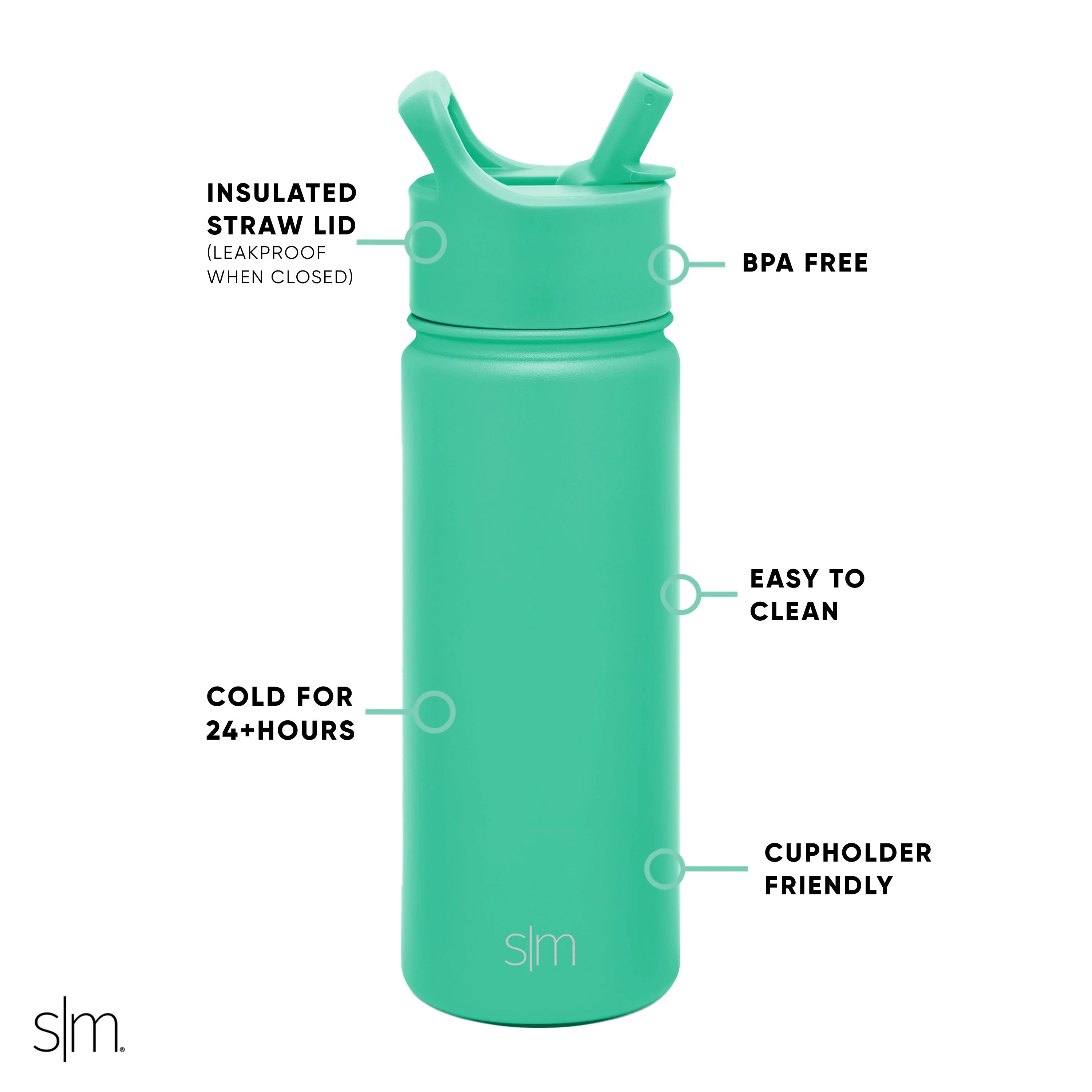 Summit Water Bottle with Straw Lid