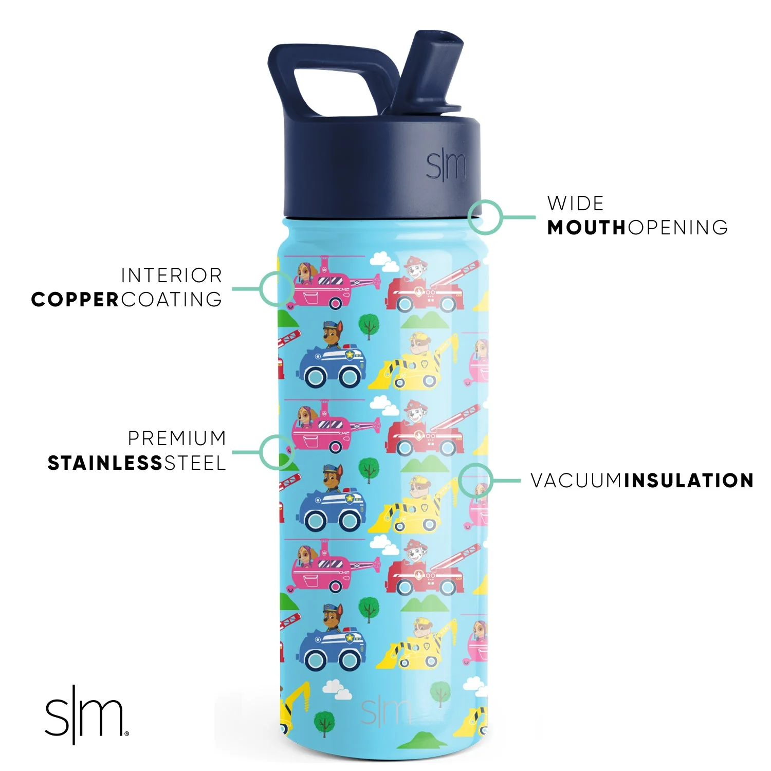 Summit Kids Water Bottle with Straw Lid