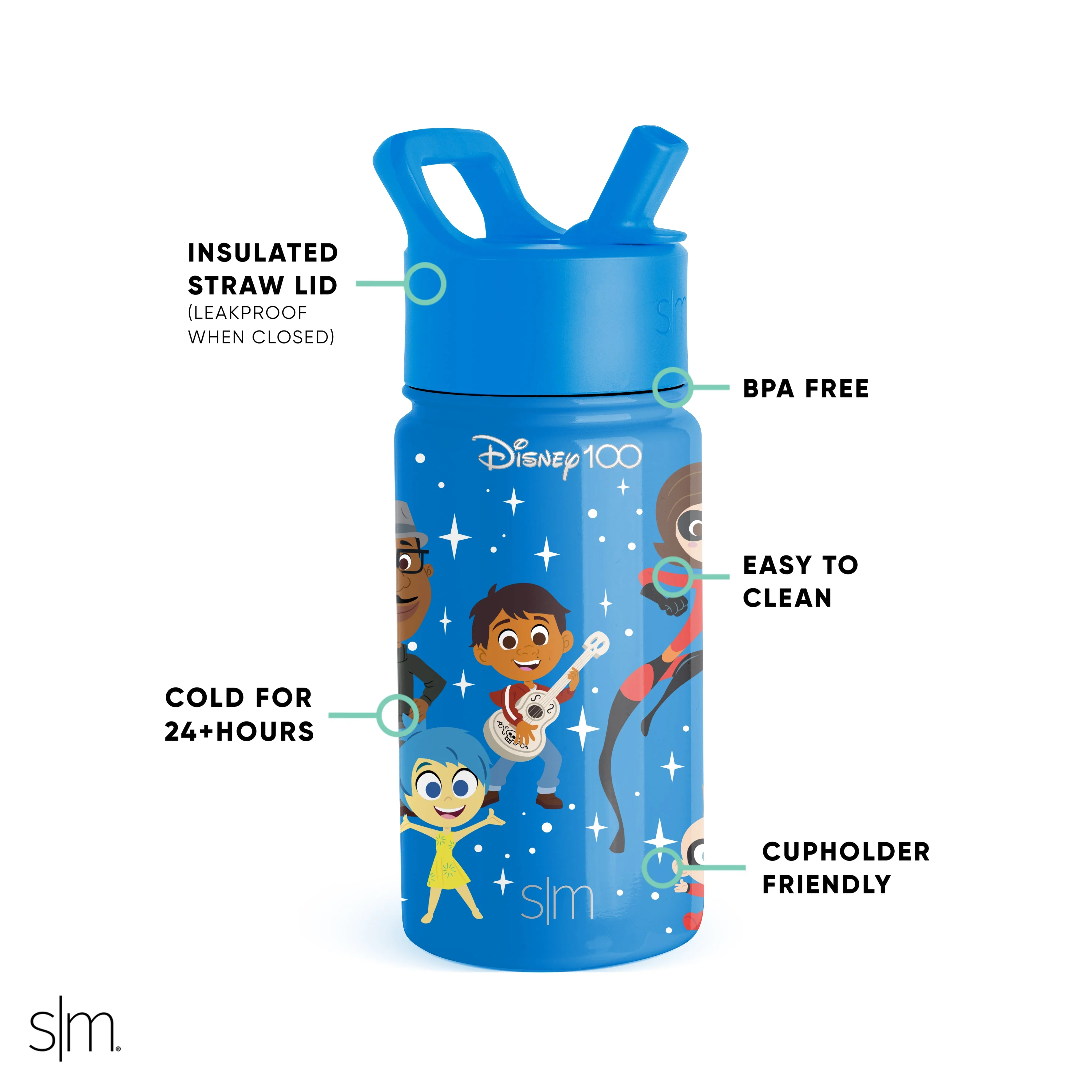 Summit Kids Water Bottle with Straw Lid