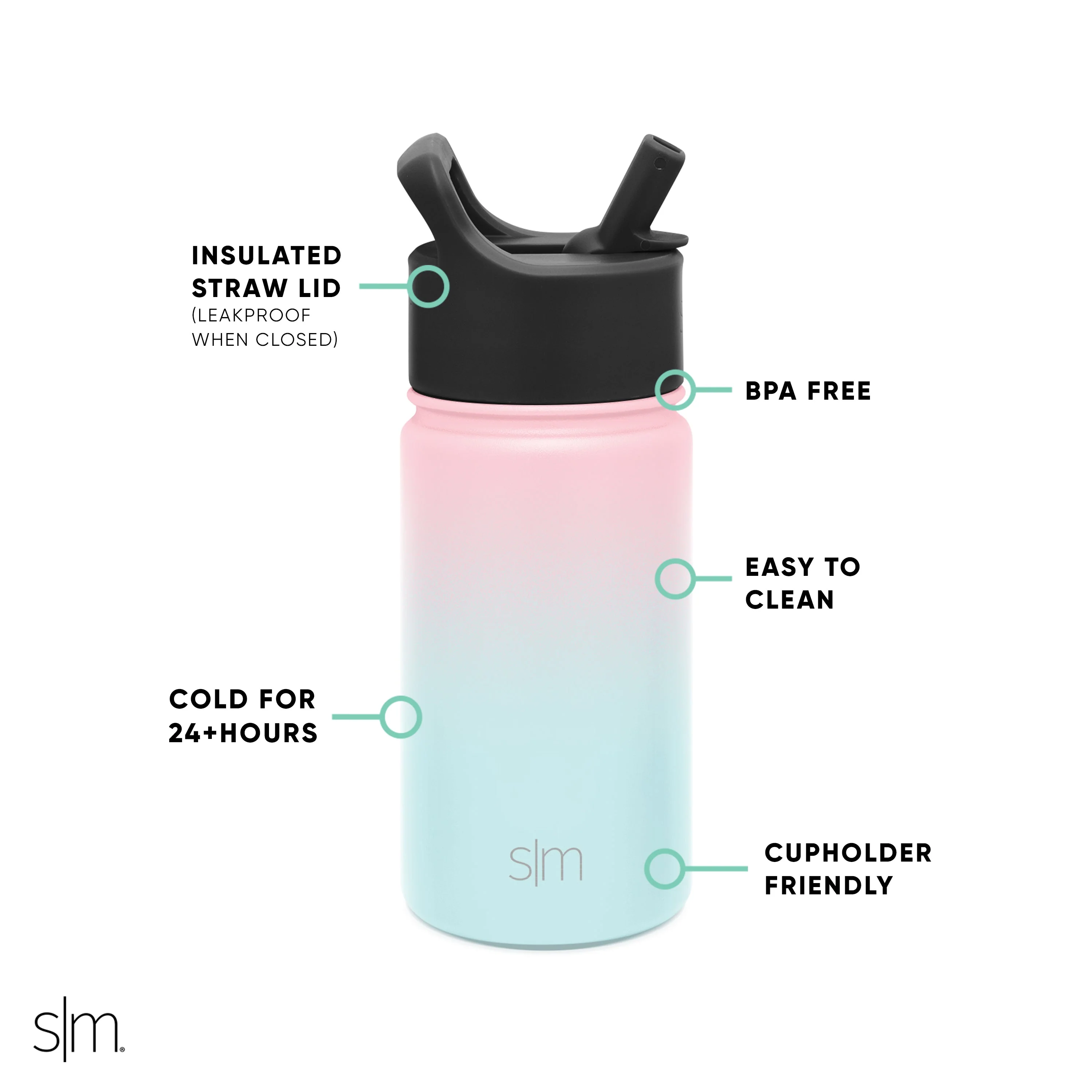 Summit Water Bottle with Straw Lid