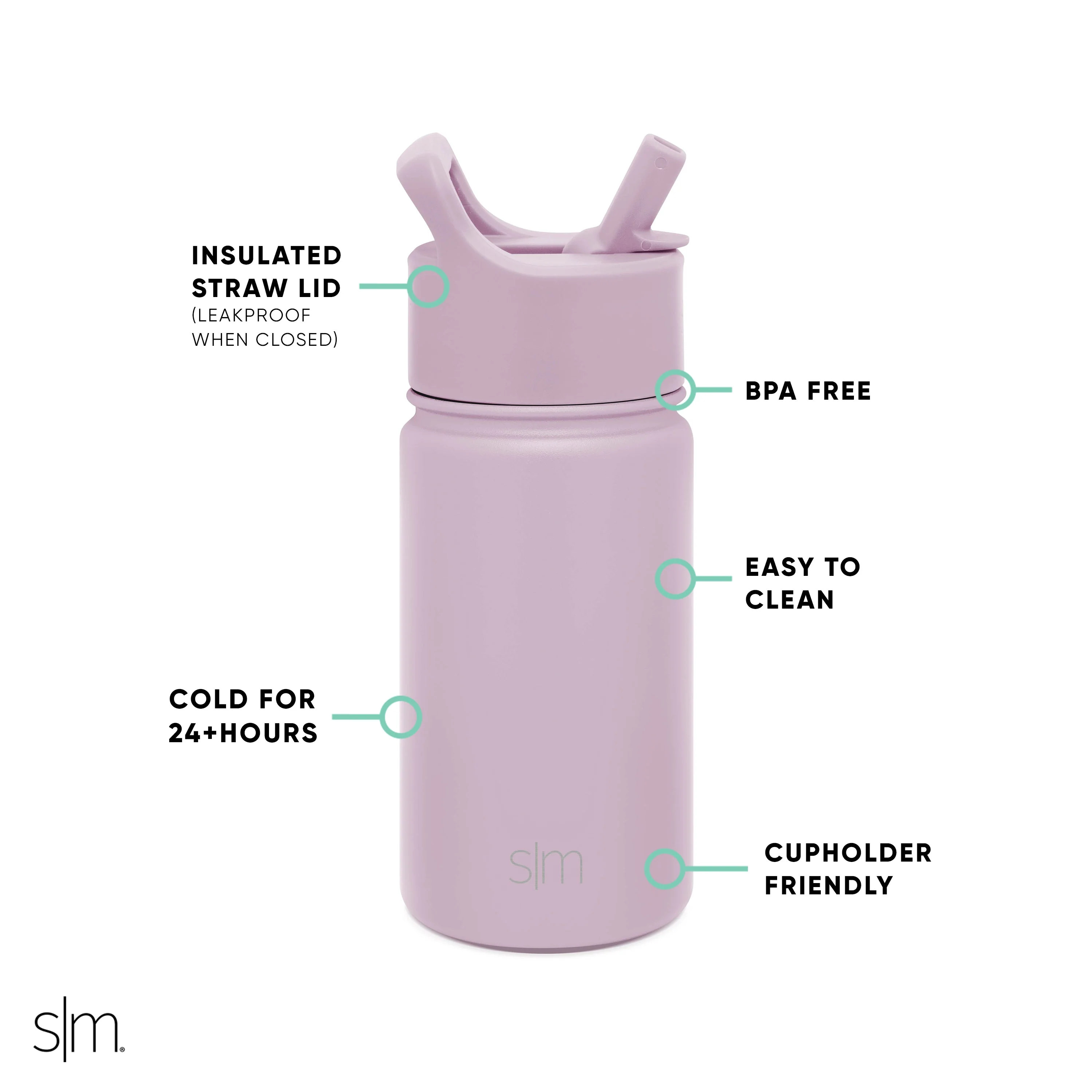 Summit Water Bottle with Straw Lid