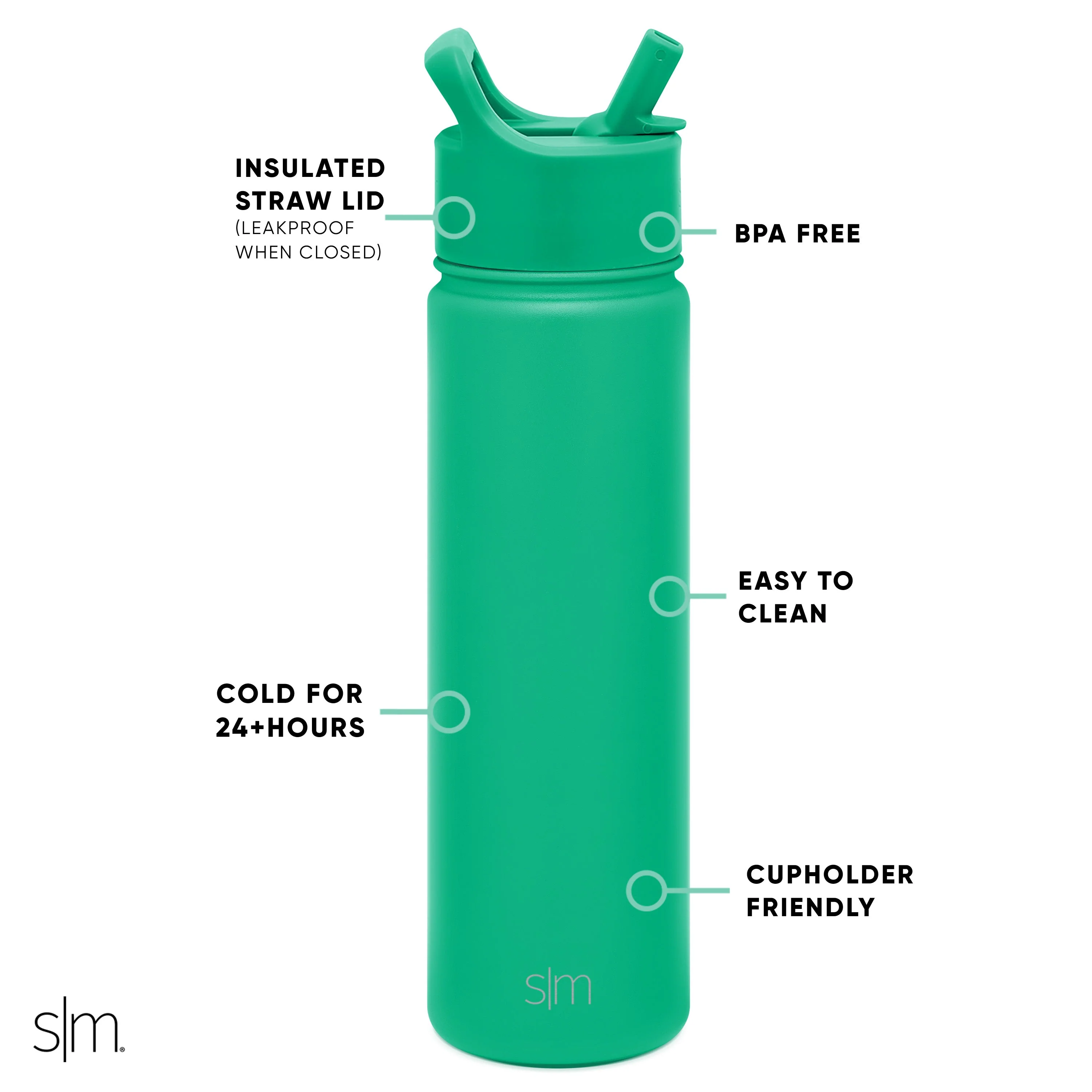 Summit Water Bottle with Straw Lid