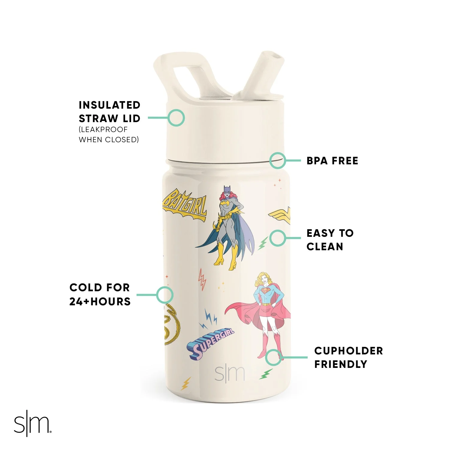 Summit Kids Water Bottle with Straw Lid