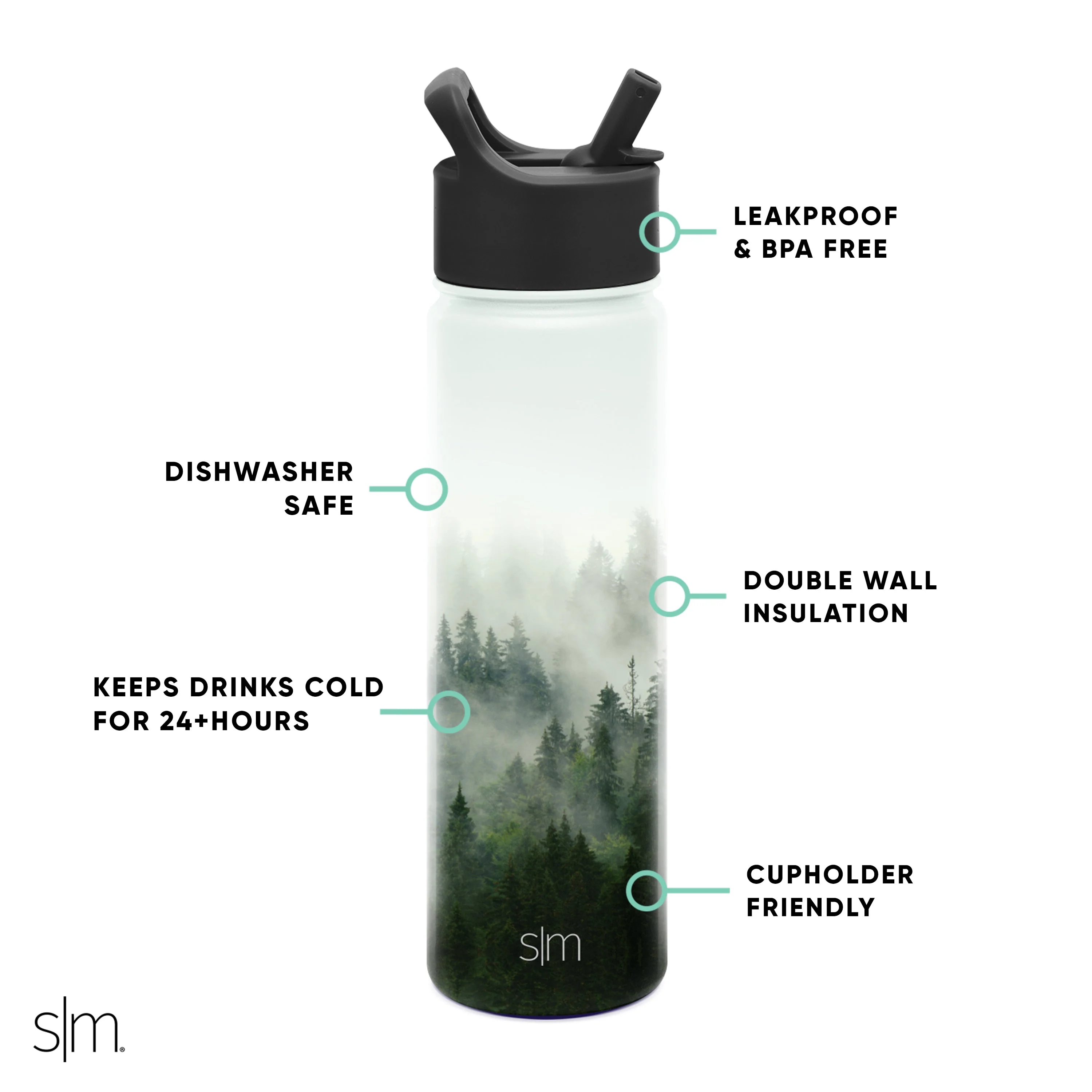 Summit Water Bottle with Straw Lid