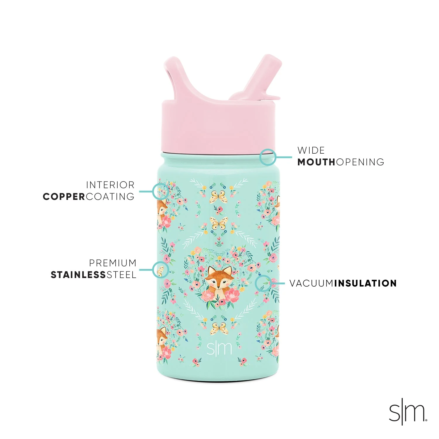 Summit Kids Water Bottle with Straw Lid